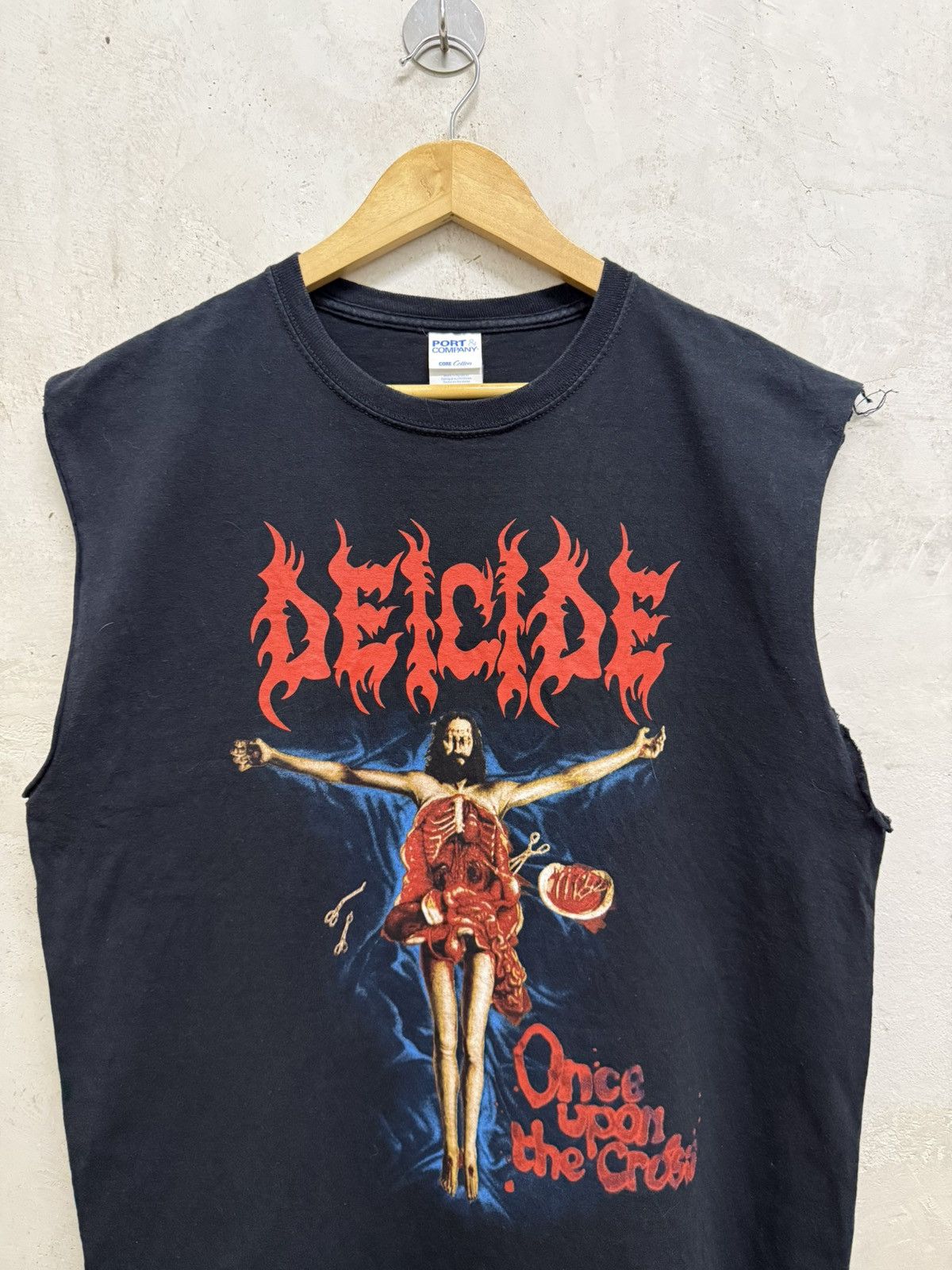Vintage 2000s Deicide Once Upon The Cross Death Metal Band Tees Size US L / EU 52-54 / 3 - 2 Thumbnail