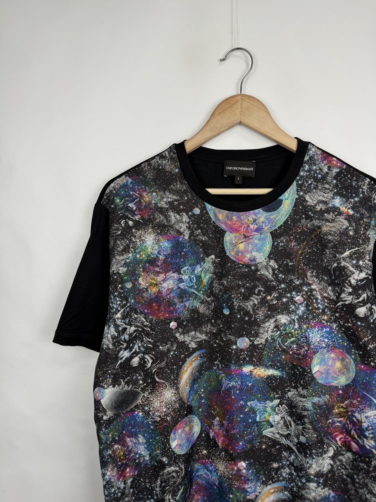 Emporio Armani 🇮🇹 Emporio Armani Galaxy Print T-Shirt Space Rare Hype Size US M / EU 48-50 / 2 - 5 Thumbnail