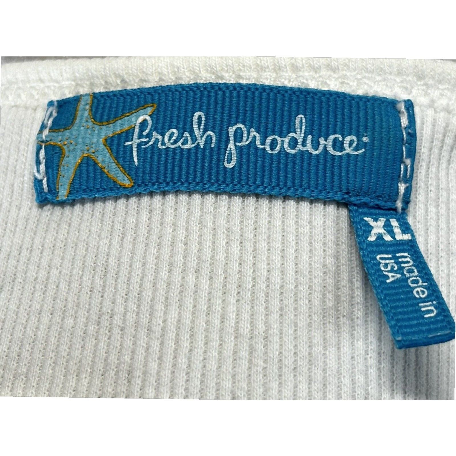 Vintage Fresh Produce Boat Neck Top Women's White Stretch Cotton Blend XL Long Sleeve Size XL / US 12-14 / IT 48-50 - 6 Thumbnail