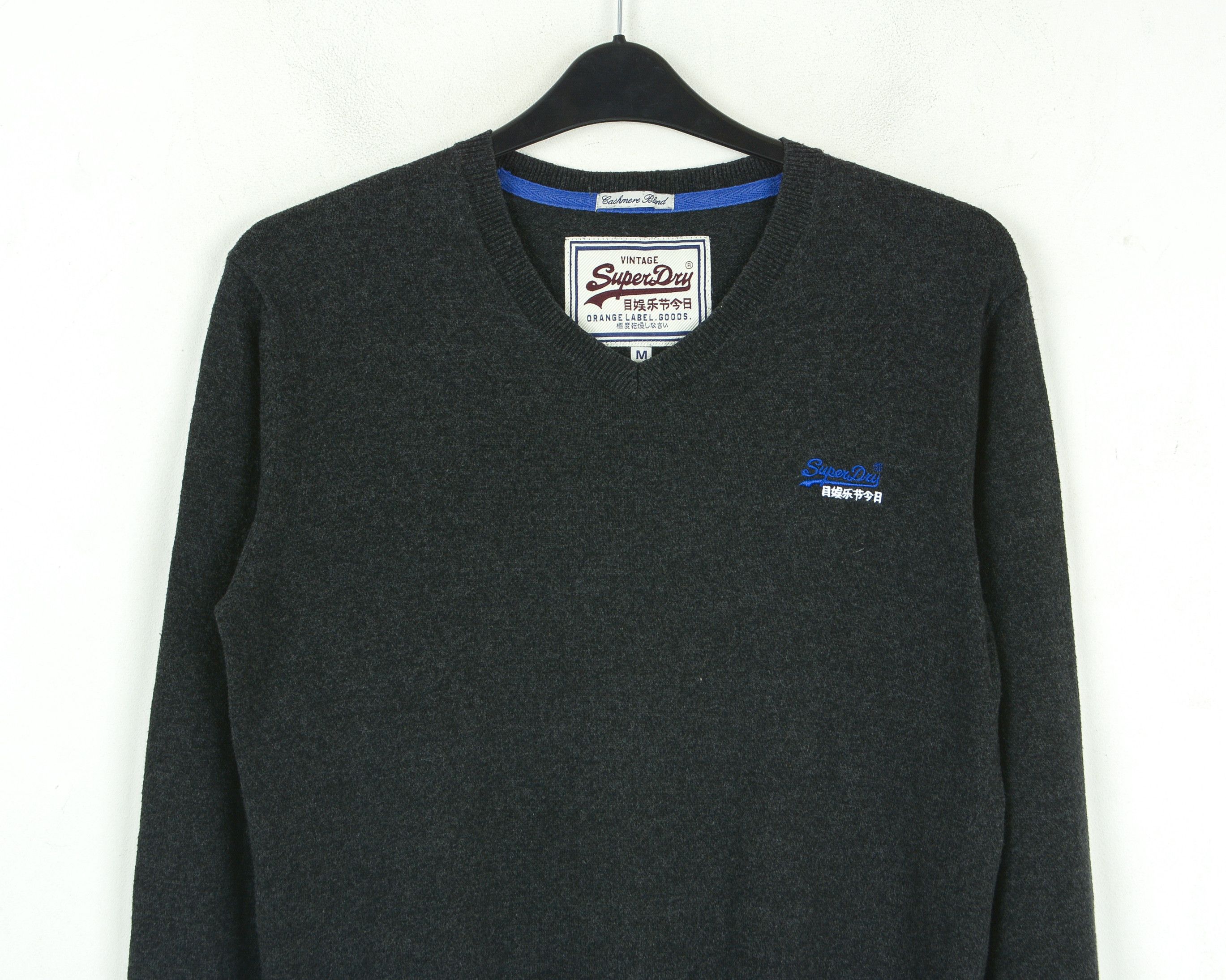 Superdry Jumper Pullover Cotton Cashmere Sweatshirt V-Neck Size US M / EU 48-50 / 2 - 6 Thumbnail