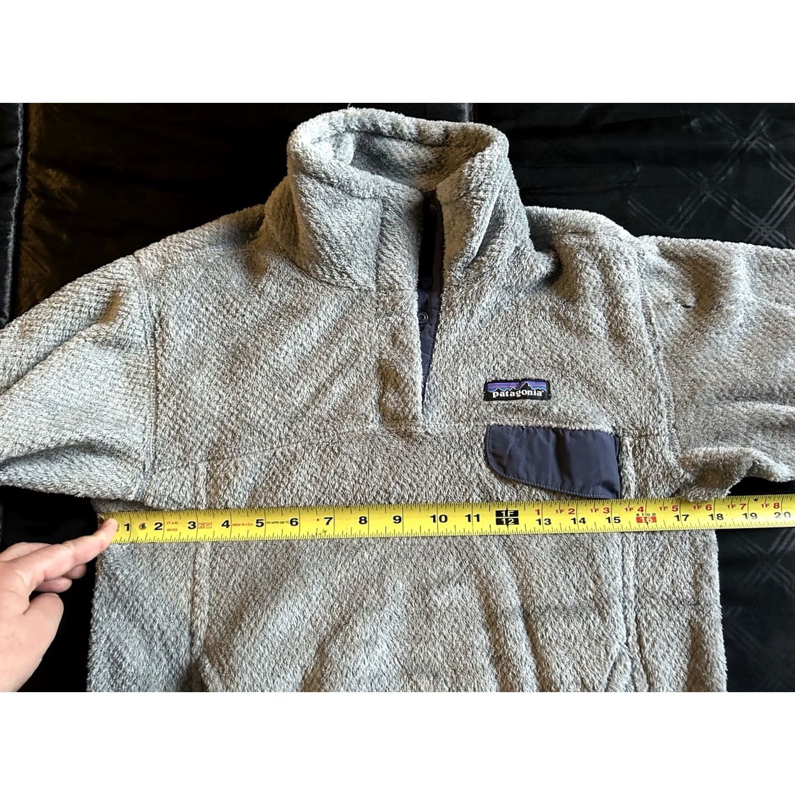 Patagonia Patagonia Snap-T Synchilla Women S Gray/Purple Distressed Snap-T Pull Over Shirt Womens Distressed 90s Style Size S / US 4 / IT 40 - 6 Thumbnail