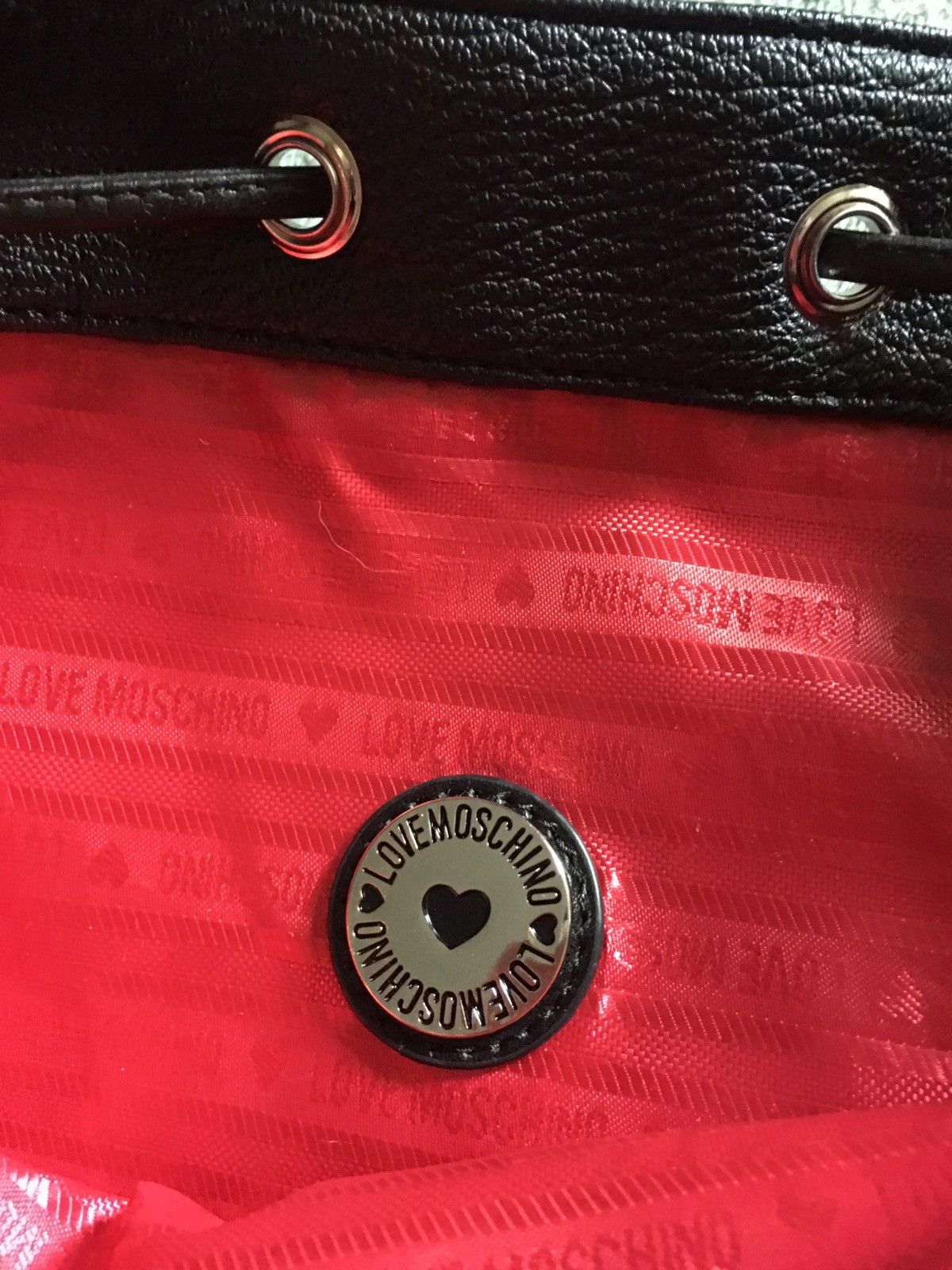 Love Moschino LOVE MOSCHINO Black Drawstring Shoulder Bag Size ONE SIZE - 10 Thumbnail