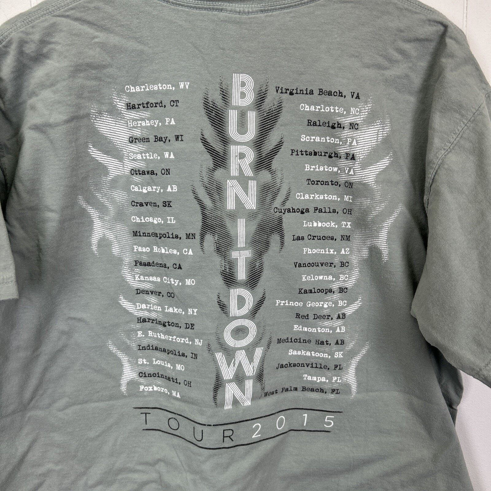 Comfort Colors Jason Aldean 2015 Burn It Down Tour T-Shirt Large Size US L / EU 52-54 / 3 - 5 Thumbnail