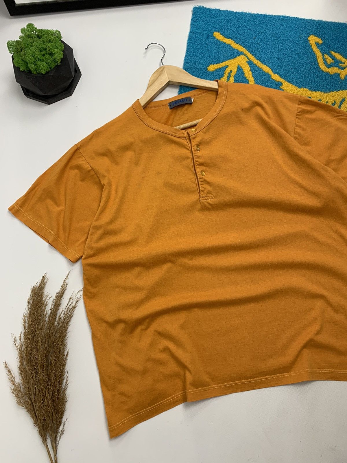 Designer × Kenzo × Vintage Vintage Kenzo Basic Oversize Orange T-Shirt Size US XL / EU 56 / 4 - 4 Thumbnail