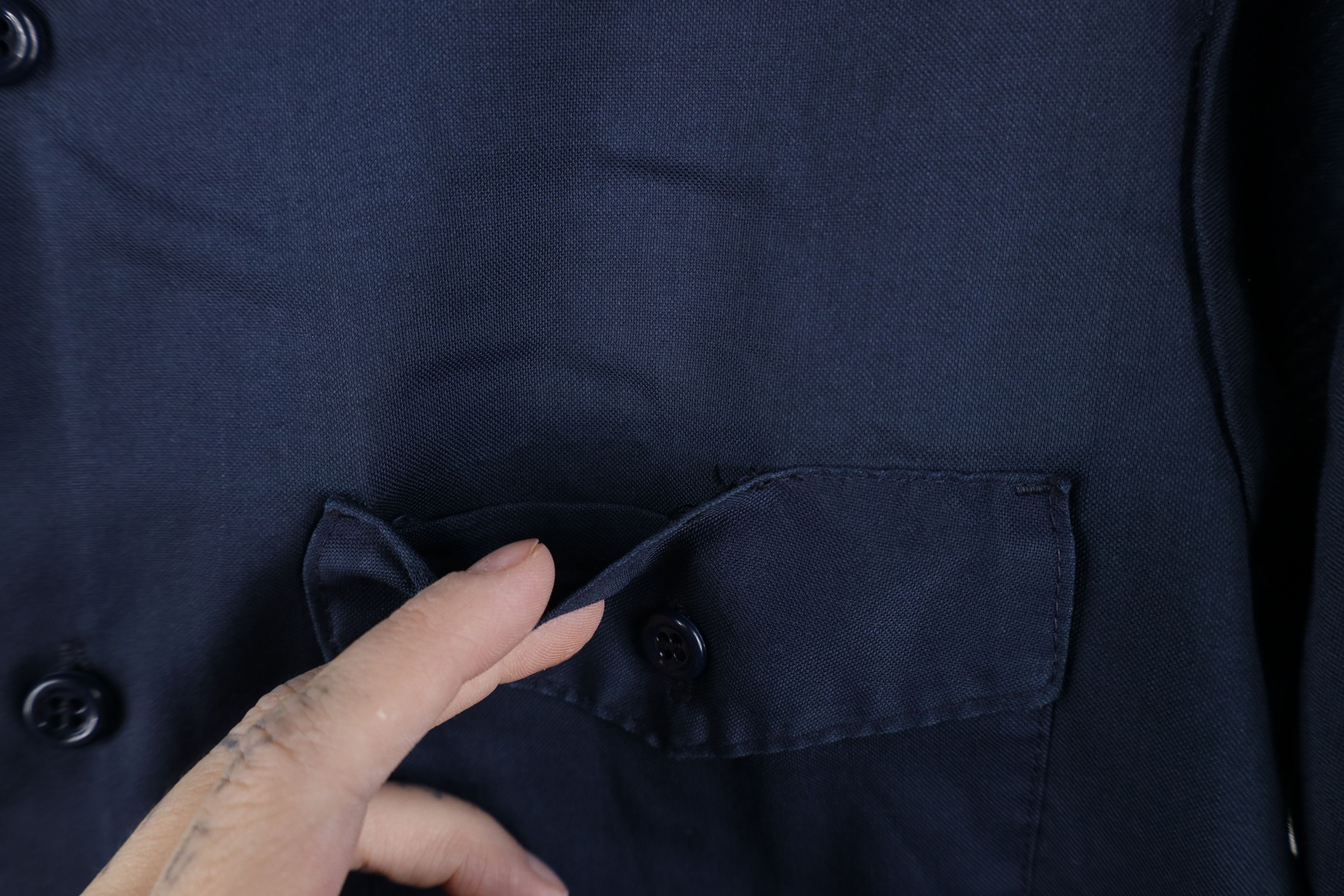 Lee Vintage 70s Lee Workwear Mechanic Button Shirt Blue USA Size US M / EU 48-50 / 2 - 7 Thumbnail