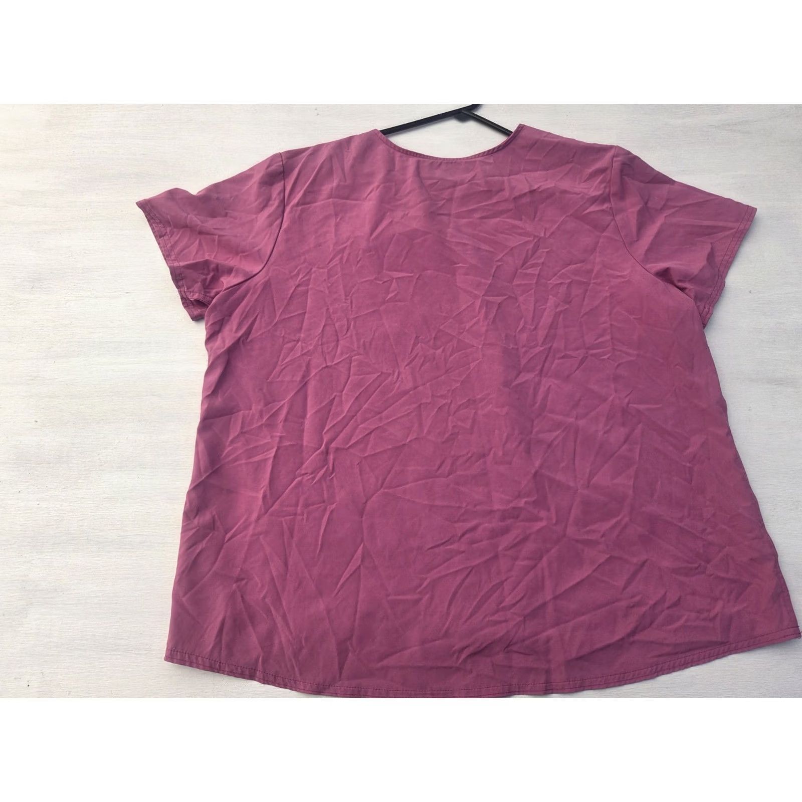 Vintage Scrubstar Scrub Top Womens 2XL Purple V-neck Short Sleeve Medical Nurse Size XXL / US 16-18 / IT 52-54 - 6 Thumbnail