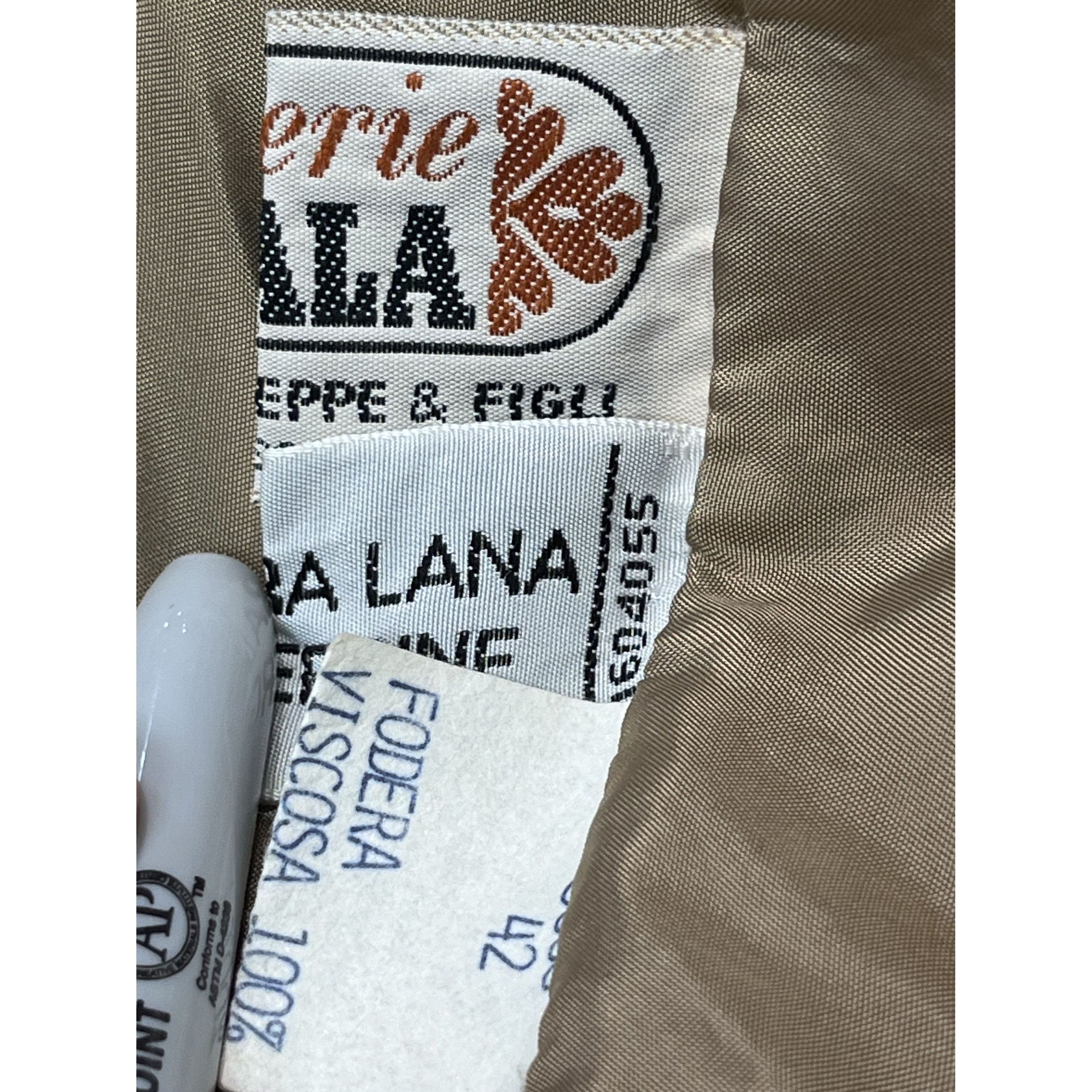 Other Vintage Italian Wool Lanerie Poala Tan Coat Size L / US 10 / IT 46 - 4 Thumbnail