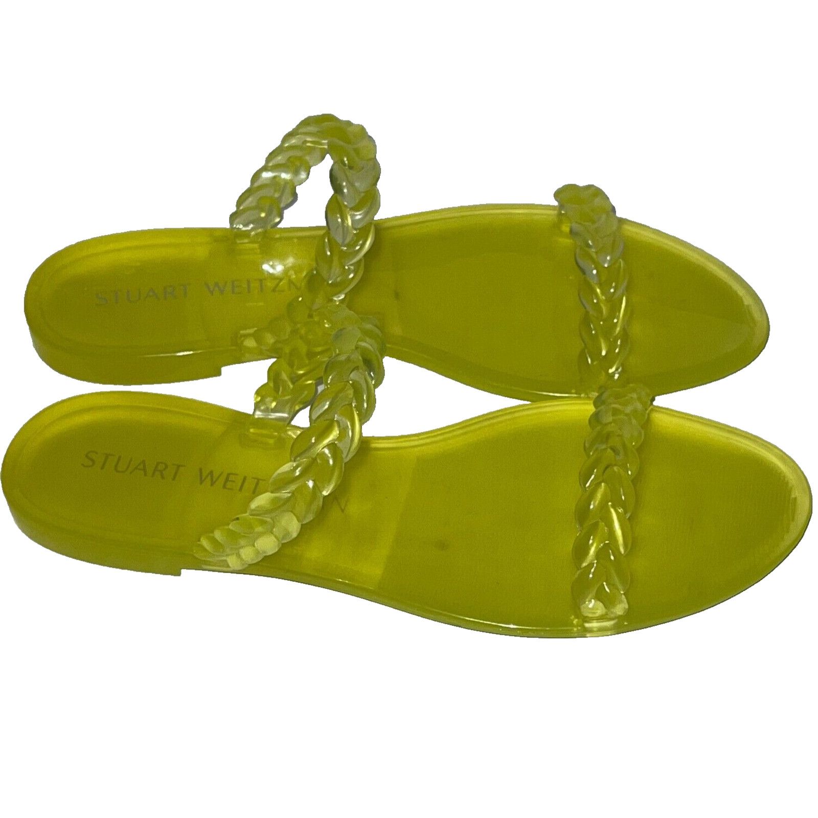 Stuart Weitzman Stuart Weitzman Yellow Braid Sawyer Jelly Sandals Size 9 B Size US 9 / IT 39 - 2 Thumbnail
