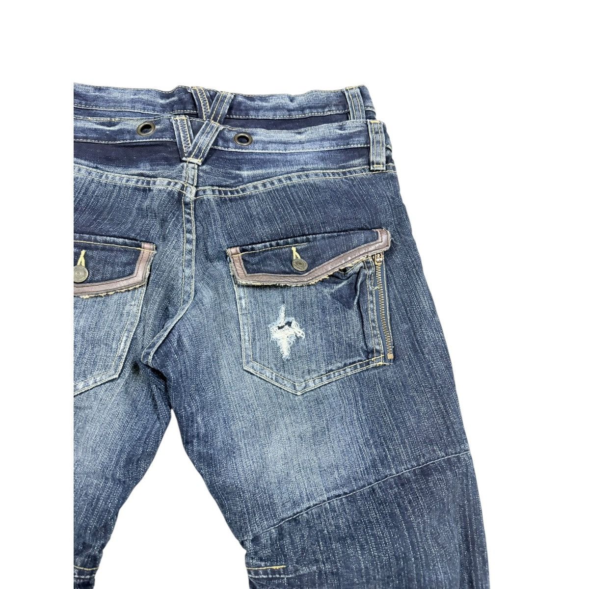 PPFM Vtg🔥PPFM Bondage Zipper Double Waist Curve Jeans Size US 32 / EU 48 - 12 Thumbnail