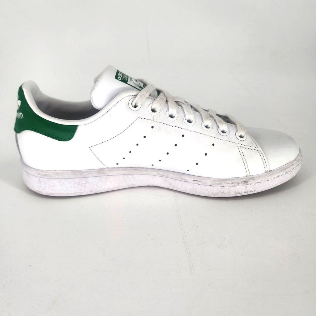 Adidas Adidas Stan Smith White Leather Green Heel Tab Sneaker Sz 7 Size US 7 / IT 37 - 9 Thumbnail