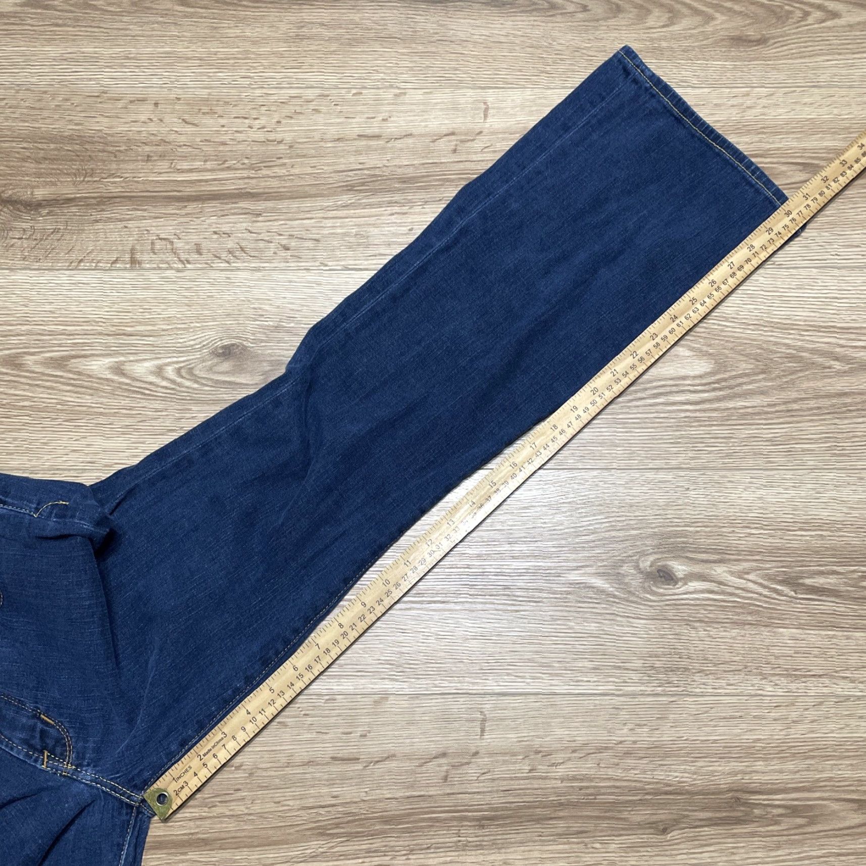 Denime X2 Women’s Low Rise Flare Leg Denim Jeans Size 10 Blue Size 32" / US 10 / IT 46 - 7 Thumbnail