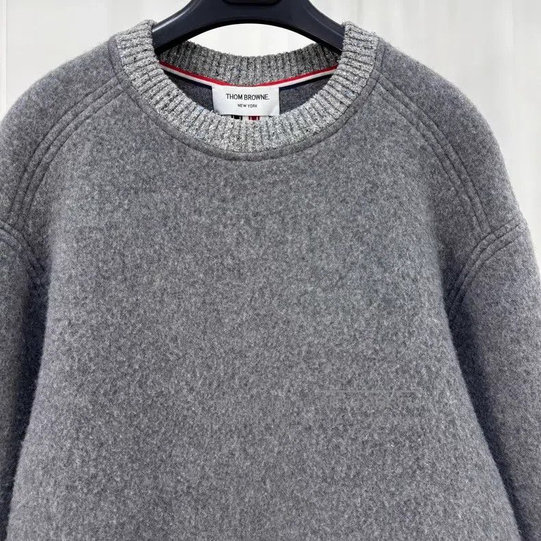 Thom Browne Thom Browne Back Striped Heavy Cashmere Knit Sweater Size US S / EU 44-46 / 1 - 3 Thumbnail