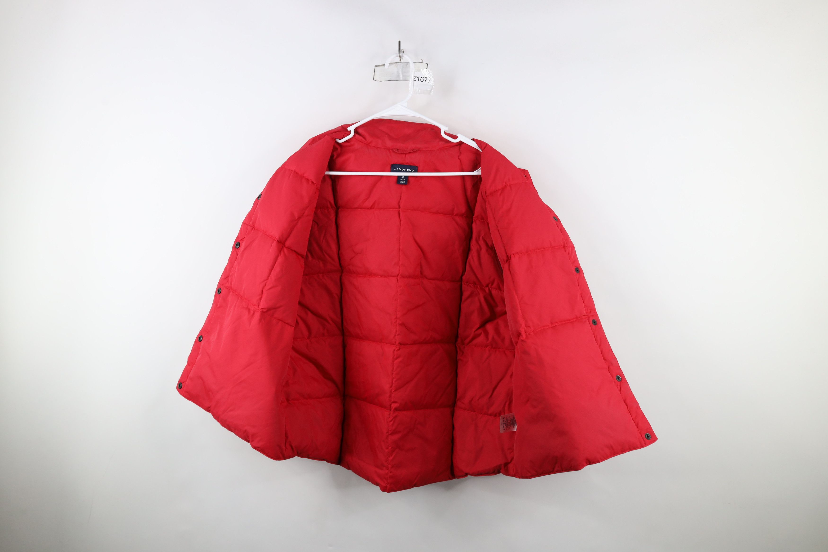 Lands' End × Vintage Vintage Lands End Duck Down Insulated Puffer Vest Jacket Red Size XL / US 12-14 / IT 48-50 - 10 Thumbnail