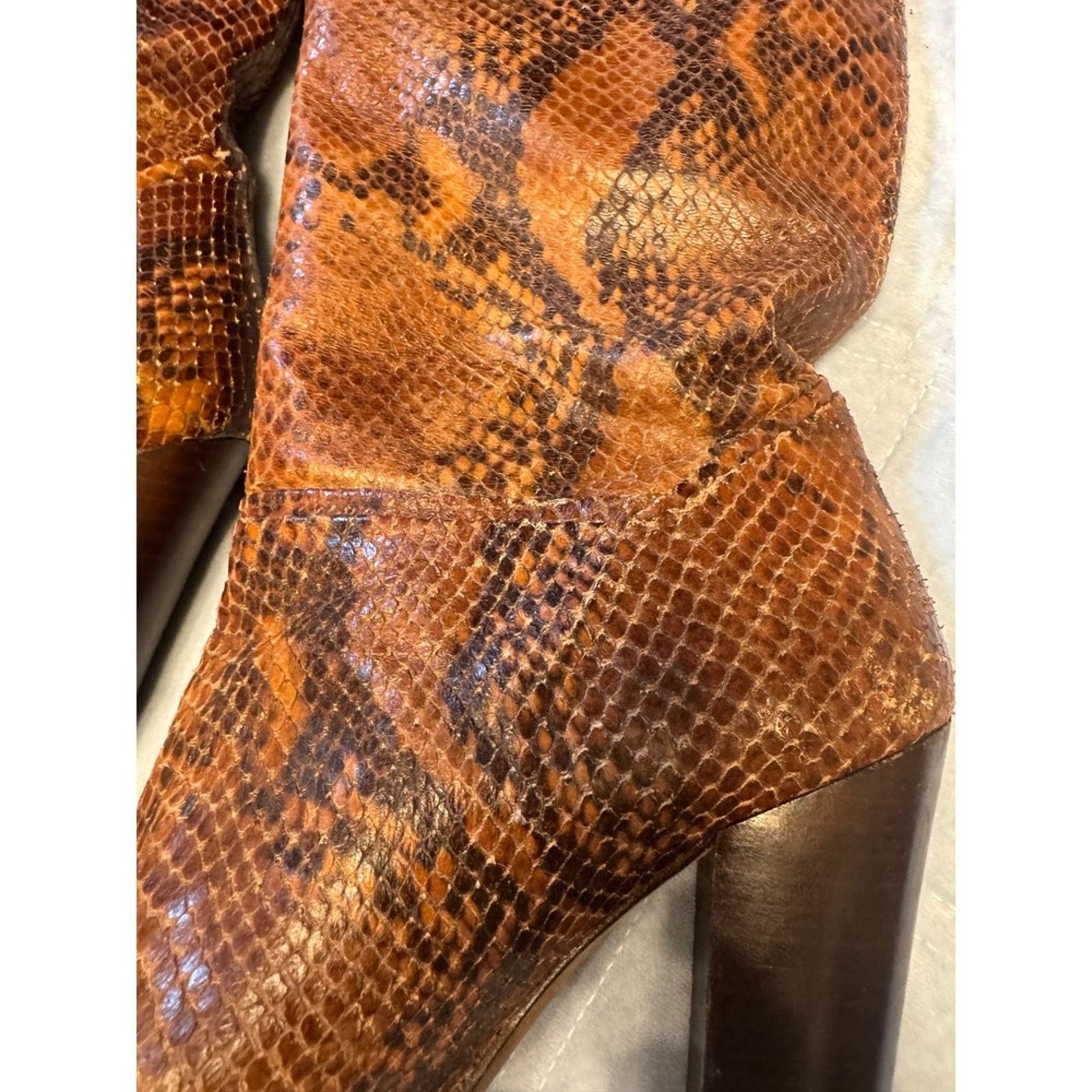 Gianni Valentino Gianni Binni Knee High Snakeskin Boots size 8 Size US 8 / IT 38 - 5 Thumbnail