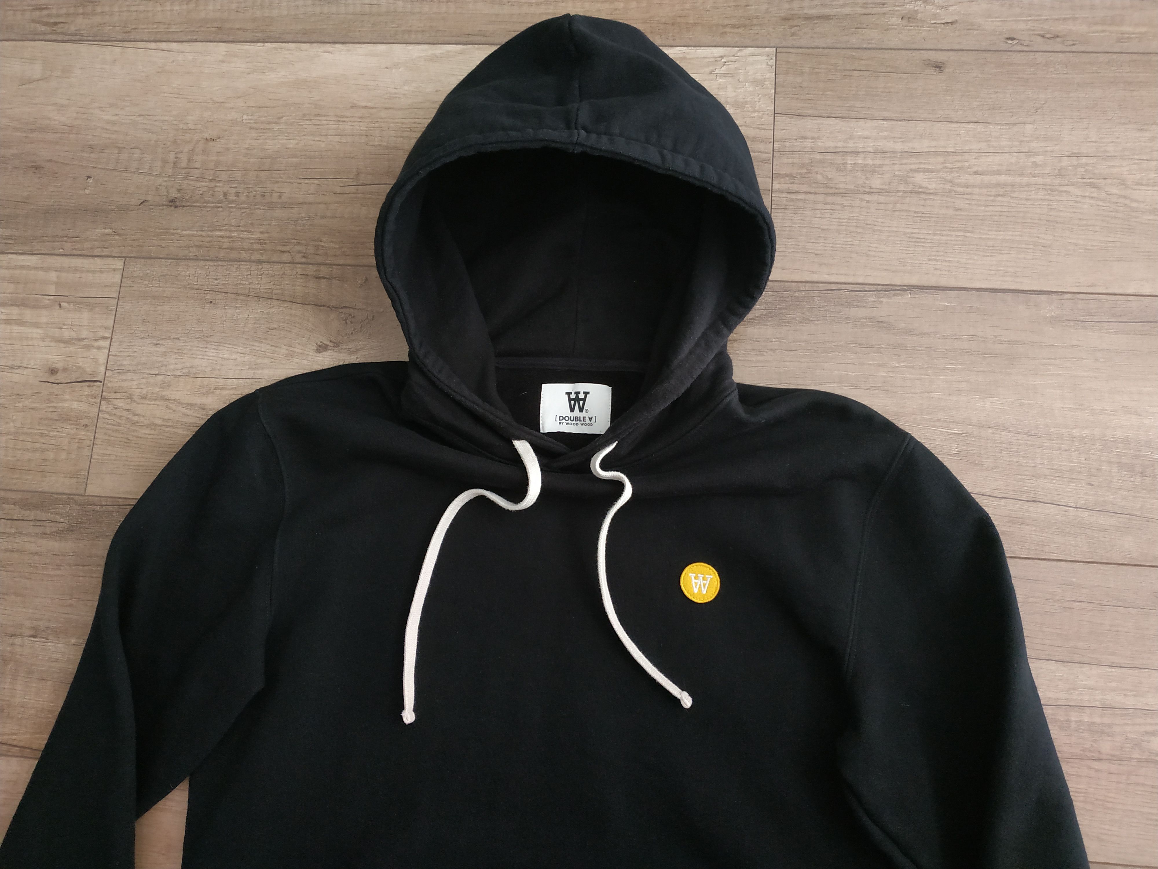 Wood Wood Wood Wood Double A Men's Black Hoodie, s. MEDIUM Size US M / EU 48-50 / 2 - 3 Thumbnail