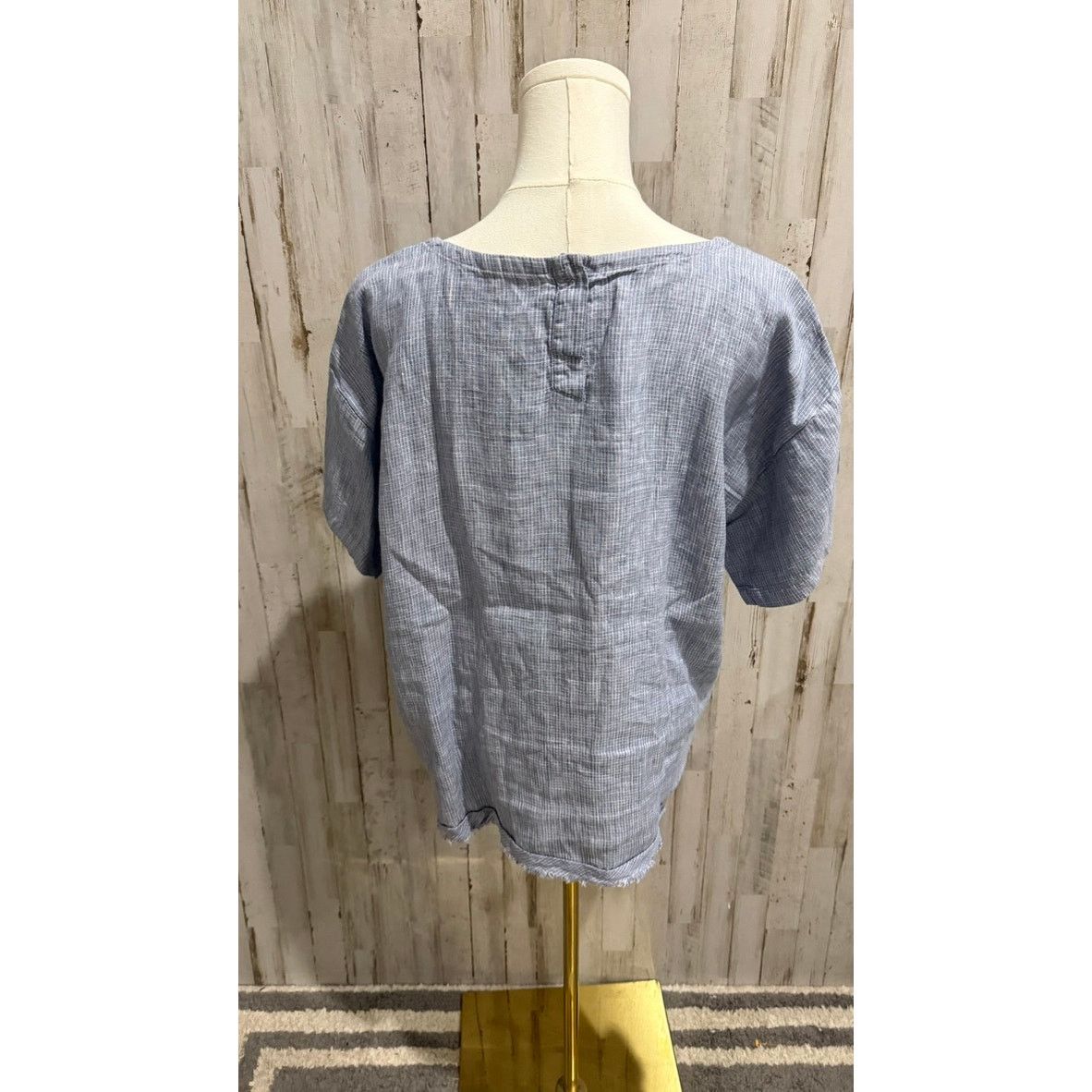 Eileen Fisher Eileen Fisher Tunic Blouse Womens Medium Blue White Size M / US 6-8 / IT 42-44 - 6 Thumbnail