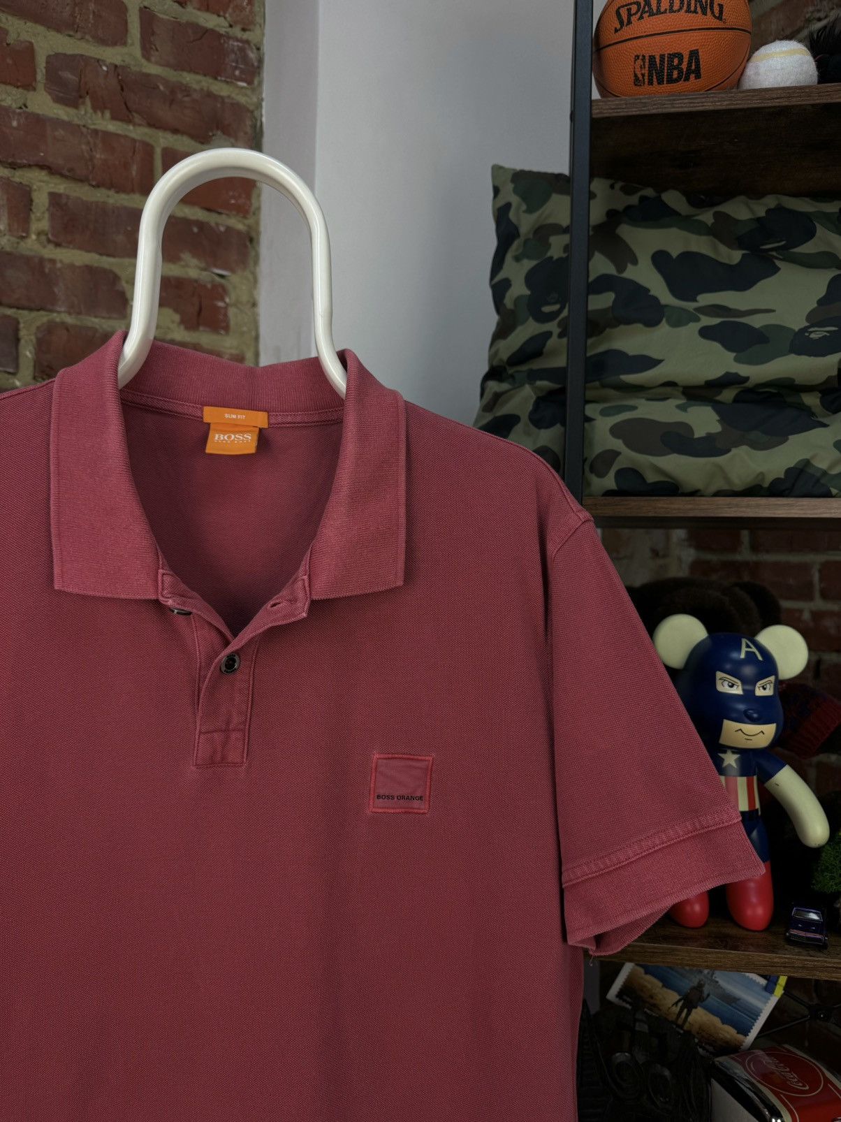 Hugo Boss HUGO BOSS Orange Pascha Garment Dyed Short Sleeve Polo Shirt Size US XL / EU 56 / 4 - 4 Thumbnail