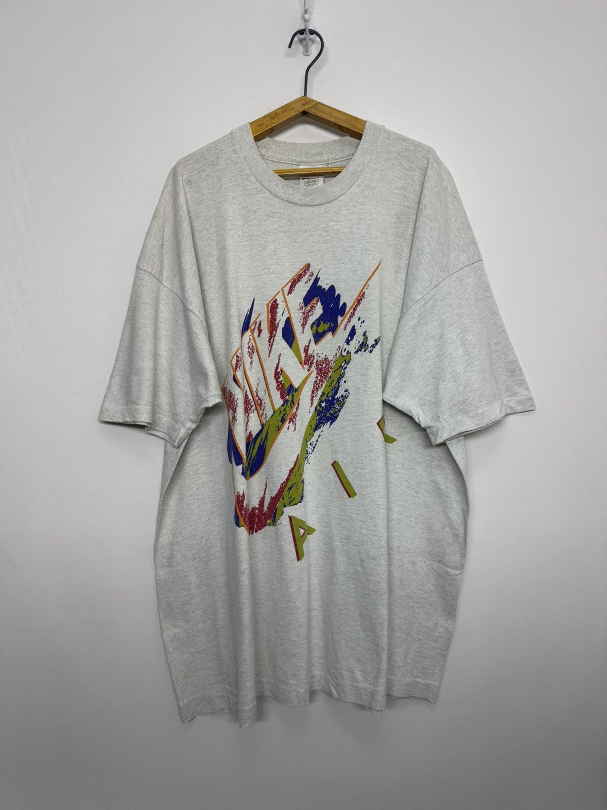 Nike Vintage Y2k Nike Air 🤍 Spellout Big Logo Rare T-shirt 80’s Size US XL / EU 56 / 4 - 1 Thumbnail