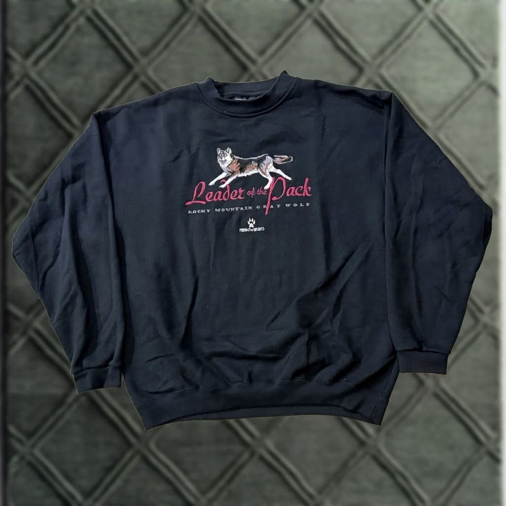 Vintage VINTAGE Headwaters Crewneck Sweatshirt XL Gray Wolf USA Men Size US XL / EU 56 / 4 - 1 Thumbnail