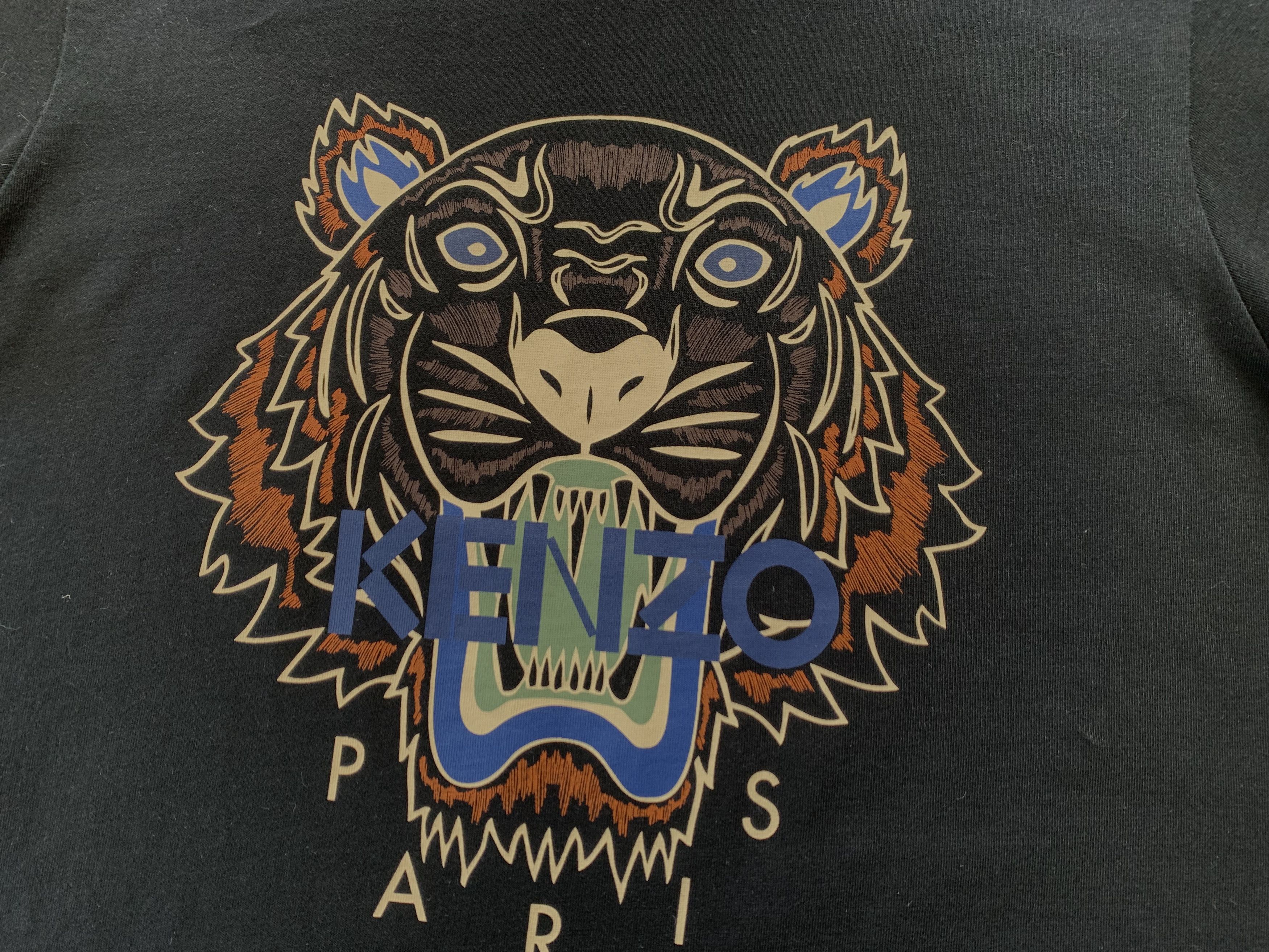 Kenzo × Vintage Kenzo Black Big Logo Vintage Printed T Shirt Size US M / EU 48-50 / 2 - 5 Thumbnail