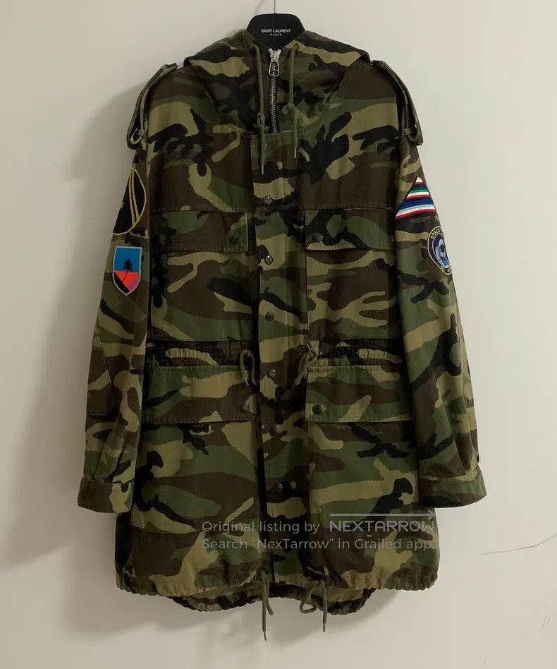 Saint Laurent Paris Saint Laurent Paris Camouflage four-pocket rocket coat Size US M / EU 48-50 / 2 - 2 Thumbnail