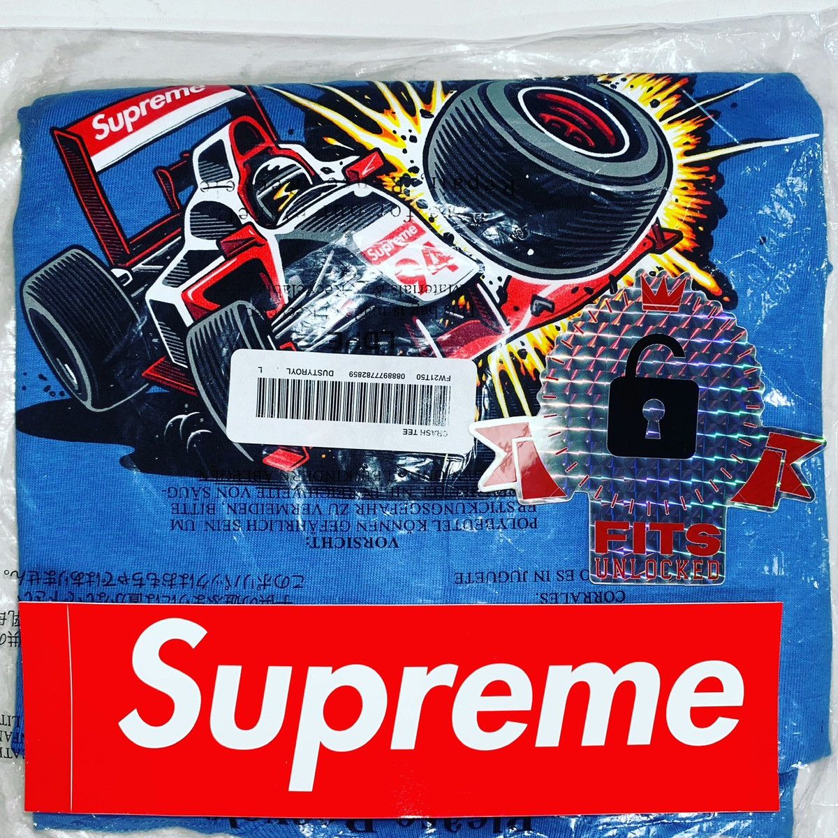 Supreme Supreme crash tee dusty light royal size medium Size US M / EU 48-50 / 2 - 1 Thumbnail