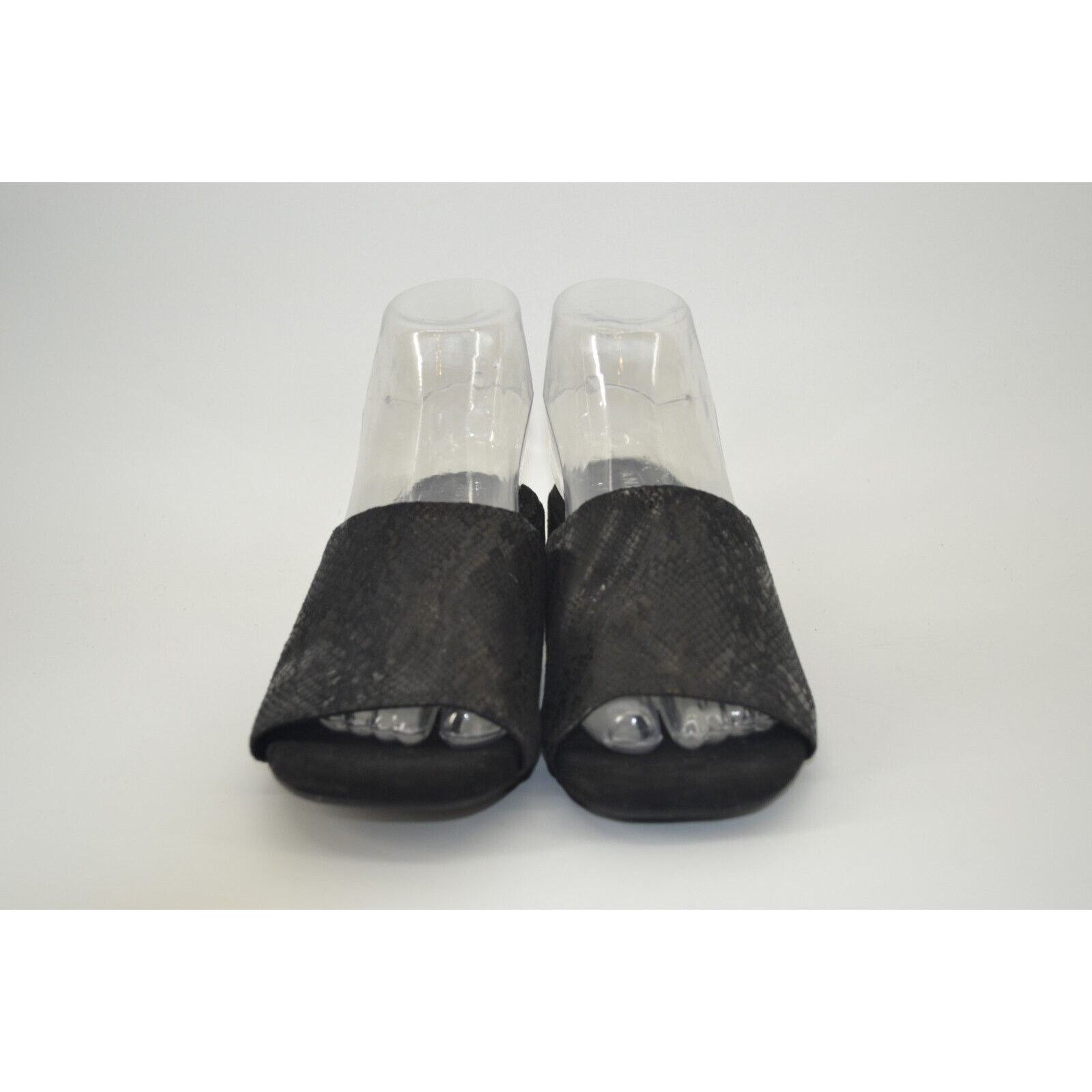 Anne Klein Anne Klein iFlex Black Leather Sandals Open Toe Animal 7.5 Size US 7.5 / IT 37.5 - 4 Thumbnail