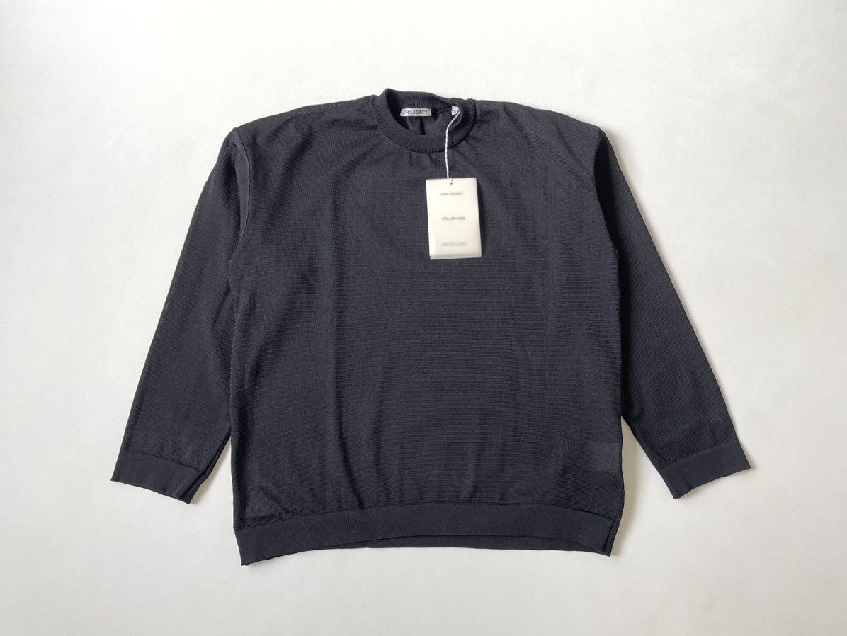 Our Legacy Black Tech Mesh ‘Sonar RoundNeck’ Sweater Size US M / EU 48-50 / 2 - 1 Thumbnail
