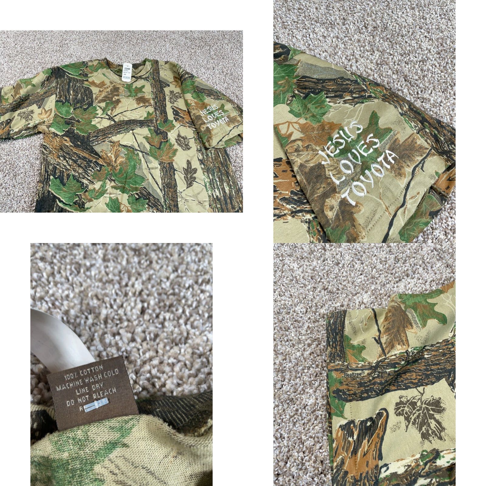 Realtree VINTAGE Realtree Camouflage T-Shirt Adult Large Green Camouflage Single Stitch Unworn Size US L / EU 52-54 / 3 - 8 Thumbnail