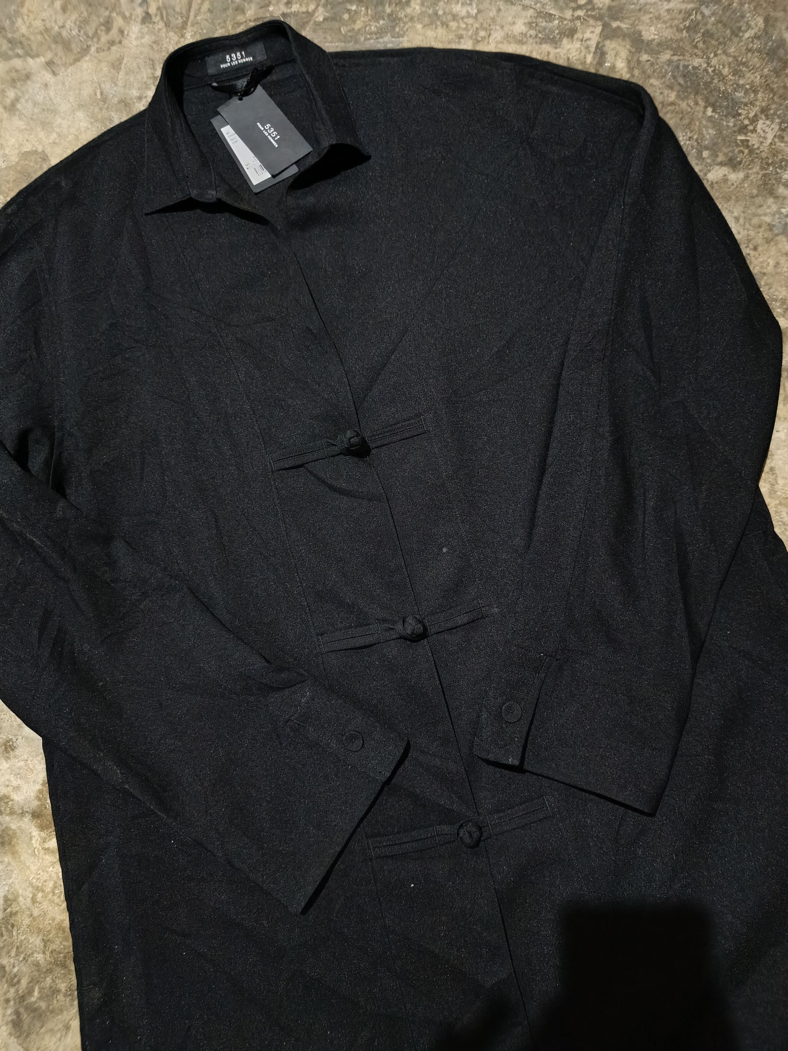 5351 POUR LES HOMMES 5351 Pour les hommes Chinese style long Black Coat Size US M / EU 48-50 / 2 - 3 Thumbnail