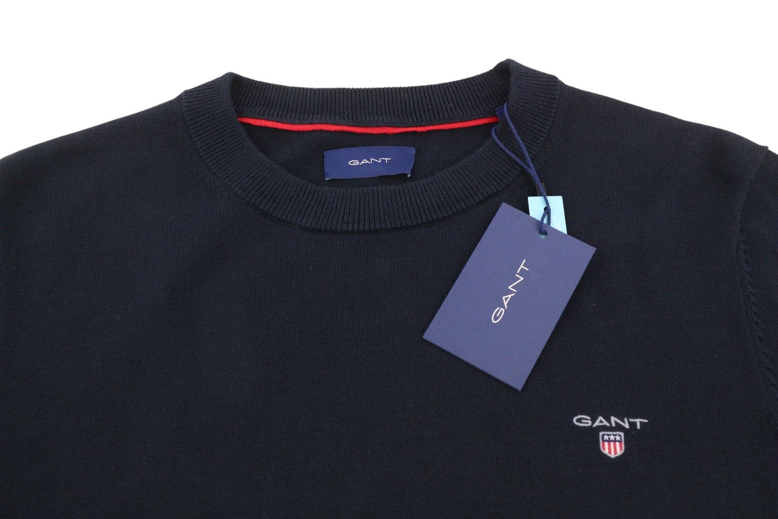 Gant BRETON STRIPE C-NECK M Evening Blue Cotton Jumper 87310 Size US M / EU 48-50 / 2 - 4 Thumbnail