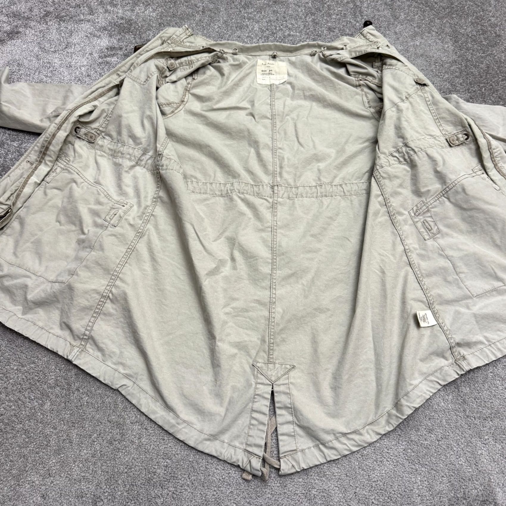 Free People Free People Womens Medium Beige Military Parka Jacket Regimental Toggle Utility Size M / US 6-8 / IT 42-44 - 4 Thumbnail