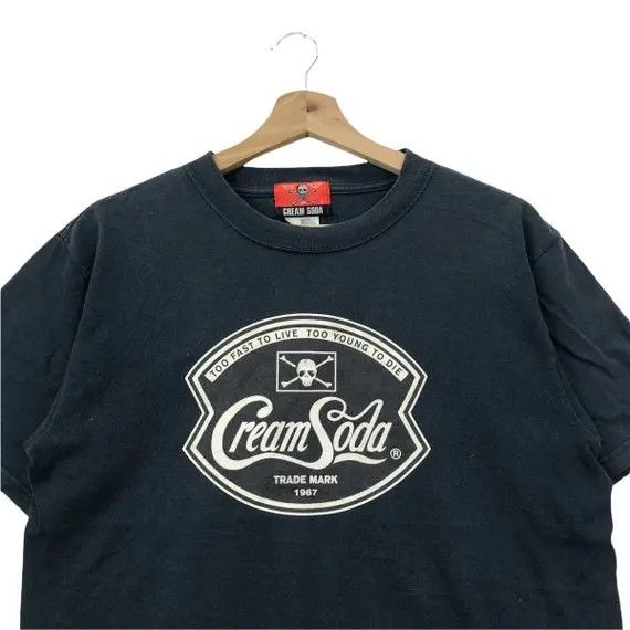 Japanese Brand Vtg CREAM SODA JAPAN Skull Skate Tee Shirt Live Young Die Size US M / EU 48-50 / 2 - 3 Thumbnail