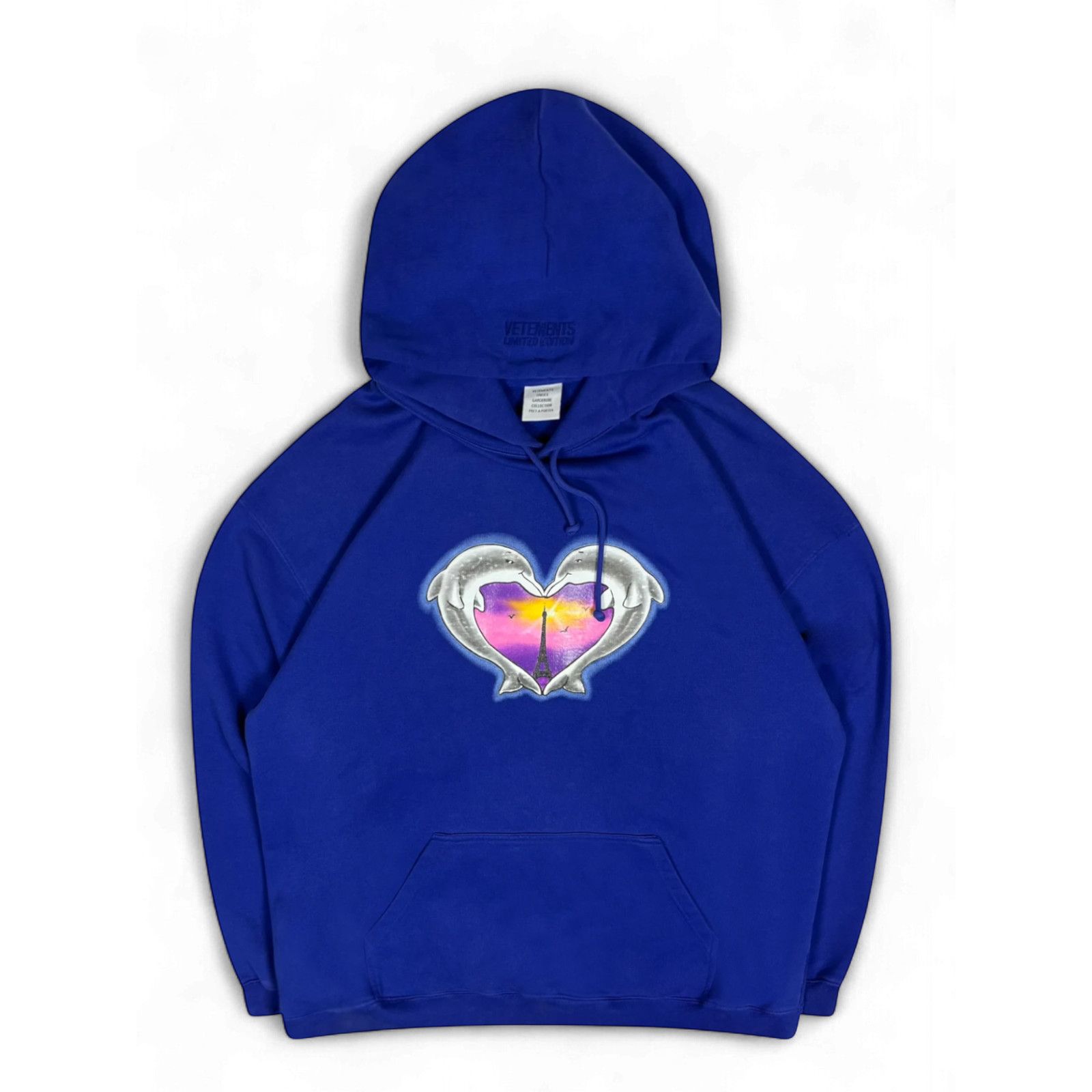 Vetements Vetements Blue Dolphins Heart Logo Hoodie Size US XXL / EU 58 / 5 - 1 Thumbnail