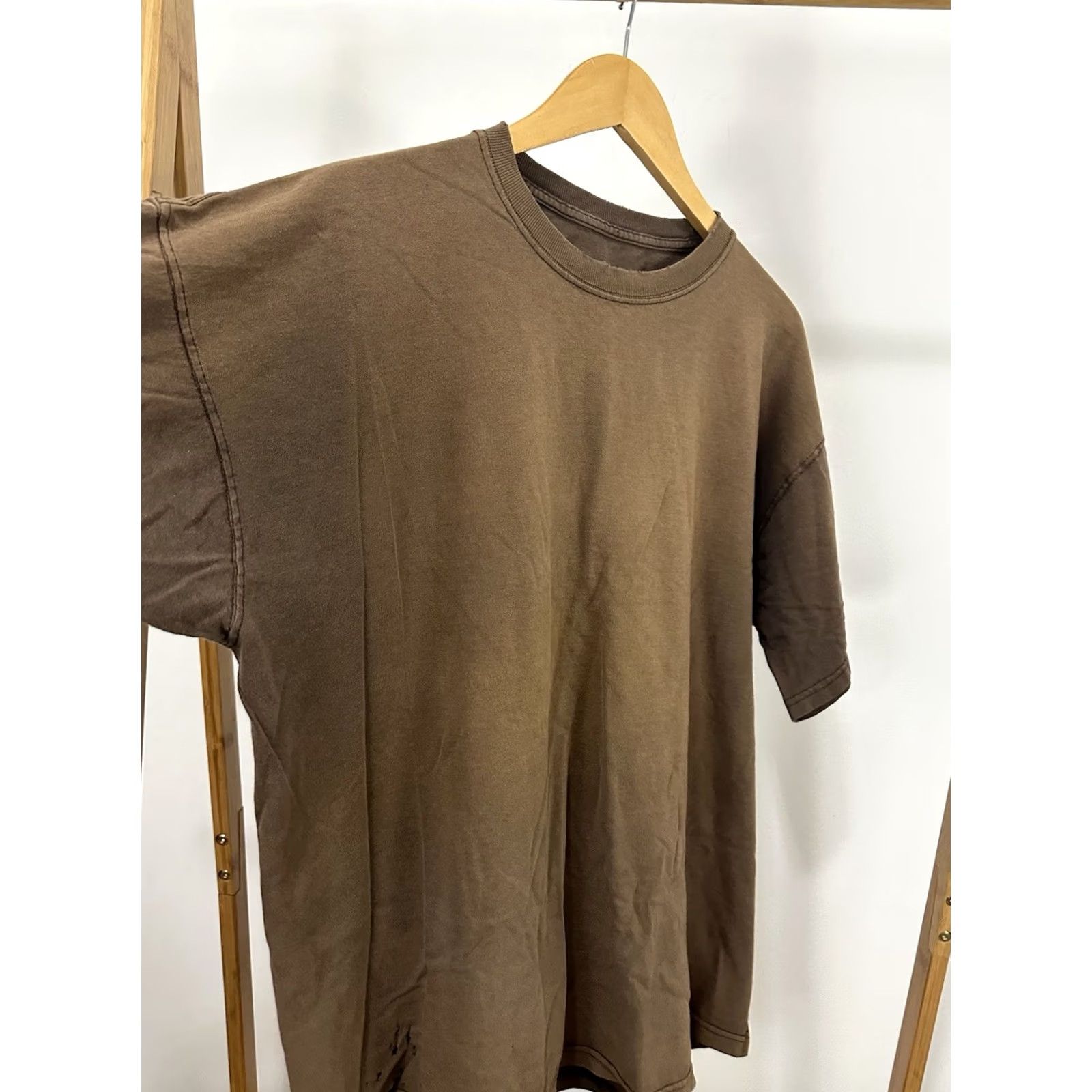 Fruit Of The Loom Fruit of the Loom T-Shirt Men 2XL Brown Distressed WIP Work Gradient VTG Boxy Shirt Size US XXL / EU 58 / 5 - 4 Thumbnail
