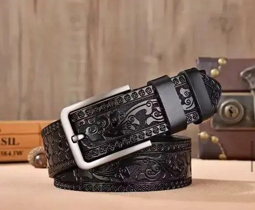 Leather Laser engraving Luxury Strap Belt Size ONE SIZE - 4 Thumbnail