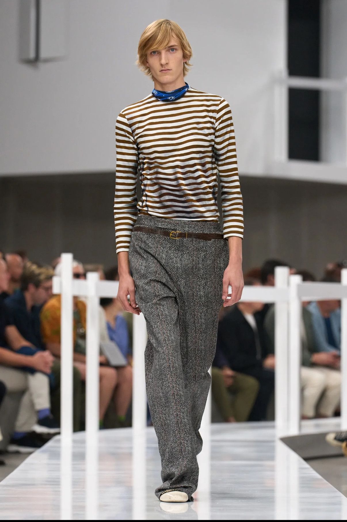 Prada Prada RUNWAY - Trompe L’Oeil Stripe Tee - SPRING 25 Size US S / EU 44-46 / 1 - 1 Thumbnail