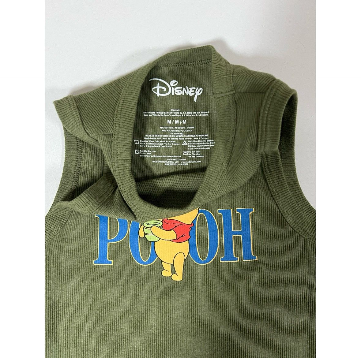 Disney Disney Olive Green Winnie the Pooh Tank Top Shirt Size M 🍯✨ Size M / US 6-8 / IT 42-44 - 6 Thumbnail