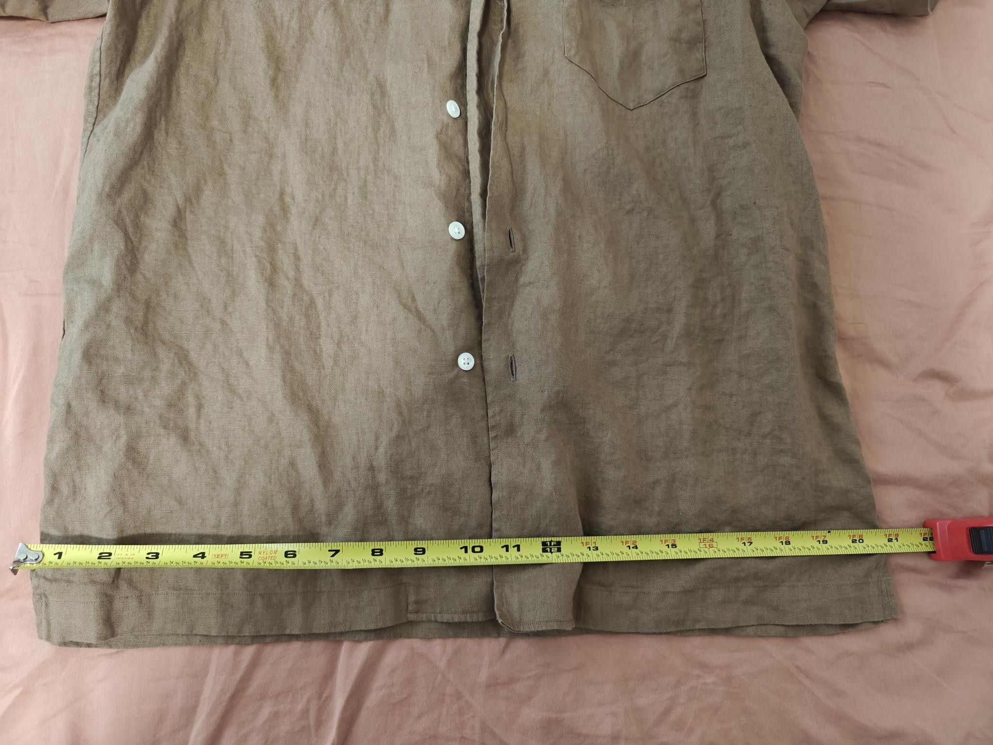 Kamakura - Tokyo Fit, 134 Casual Spread Linen, Short-Sleeve in Brown, Men's — image 4 of 4