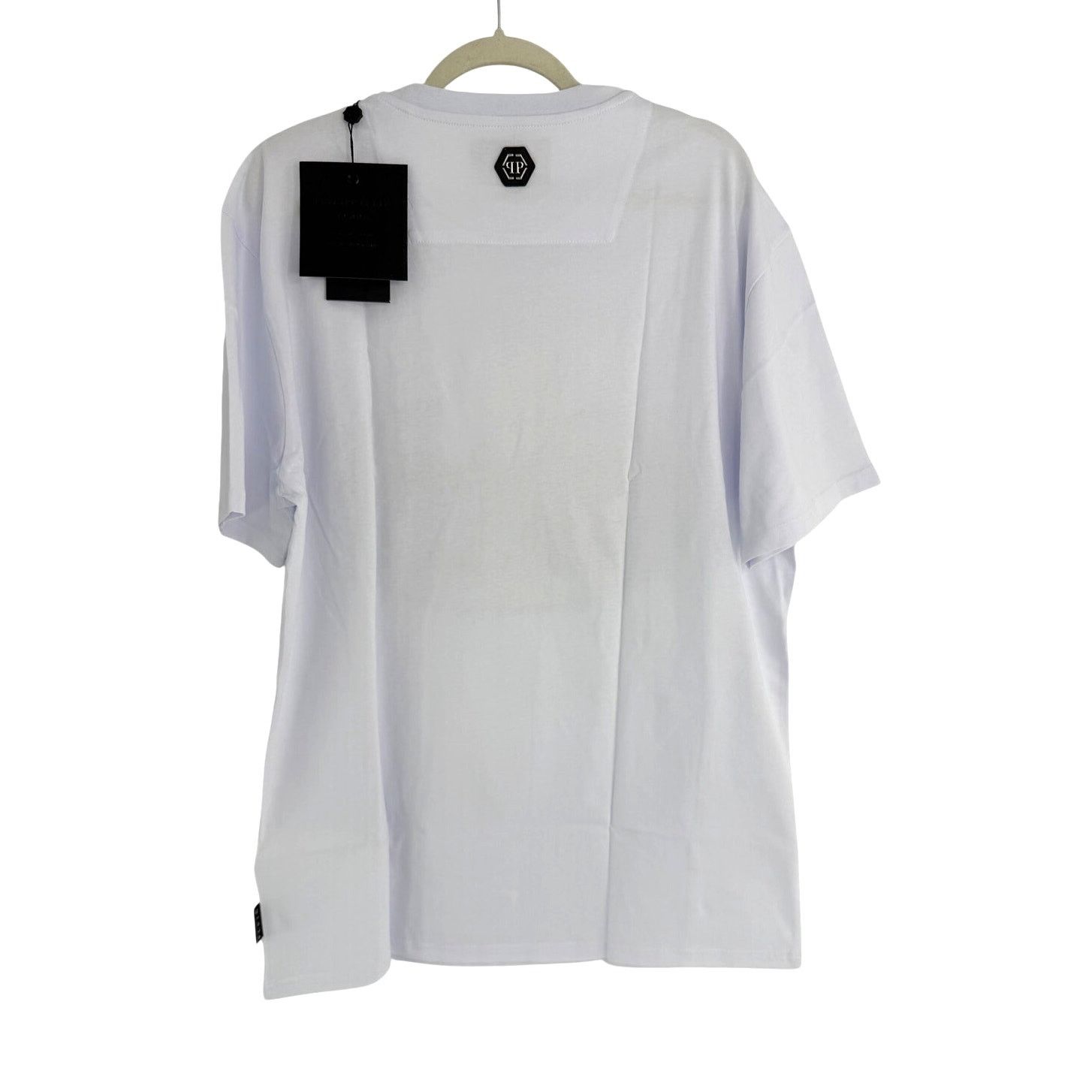 Philipp Plein Philipp Plein White Bulldog Crystal Round Neck T-Shirt XXL Size US XXL / EU 58 / 5 - 8 Thumbnail