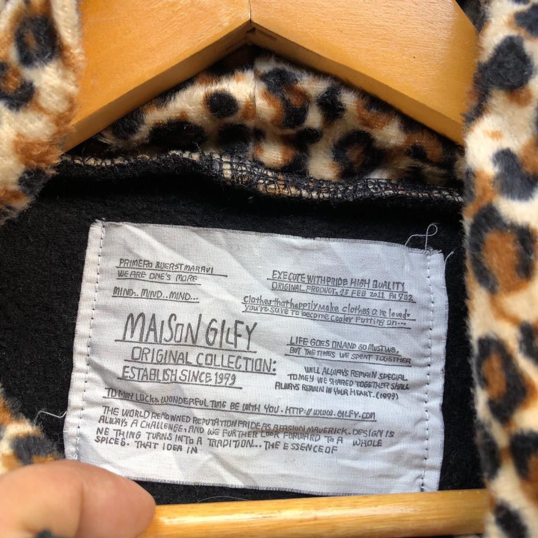 If Six Was Nine 2000s japanese MAISON GILFY punk leopard double hoodie Size ONE SIZE - 5 Thumbnail