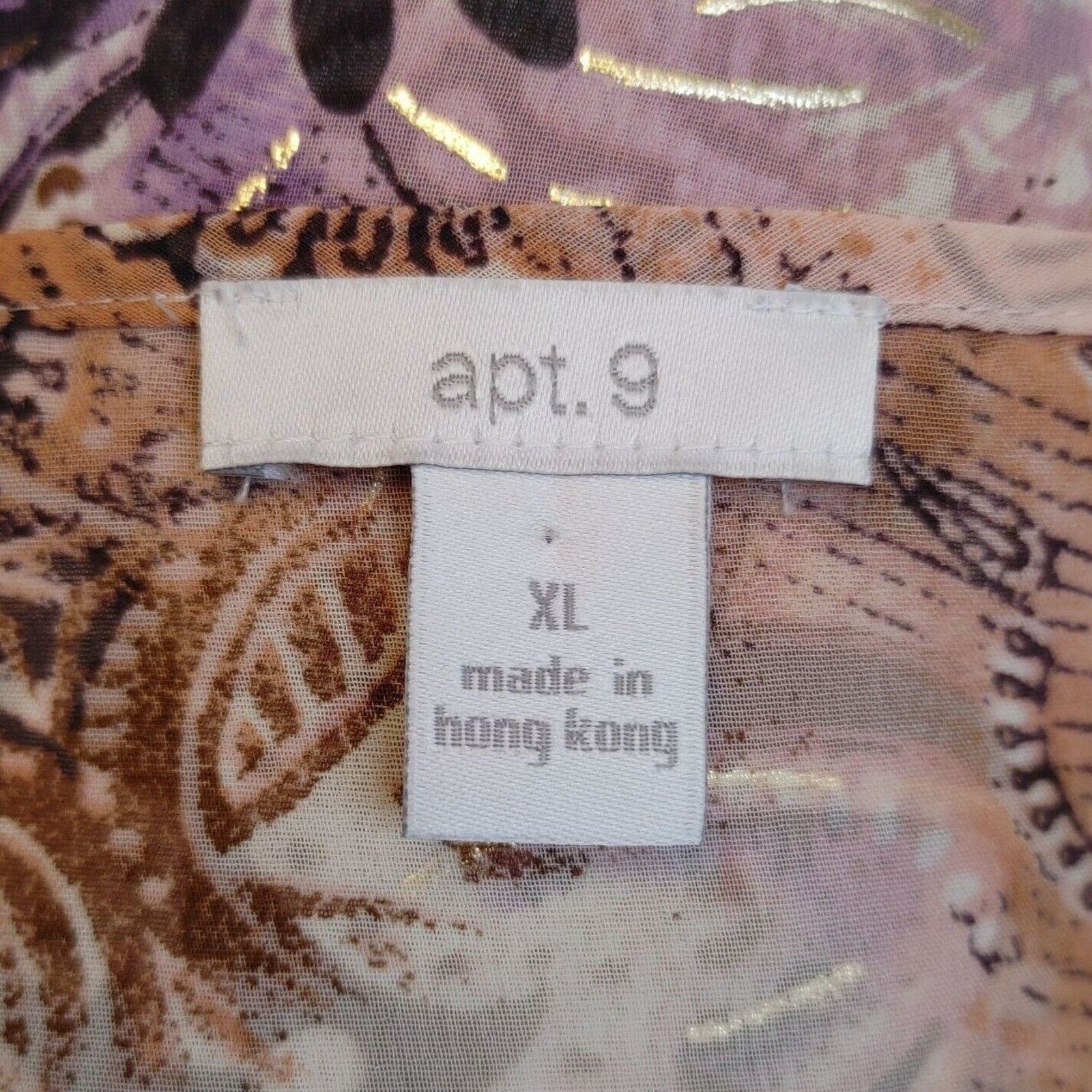 Other Apt 9 Women Beige Scoop Neck Short Sleeve Blouse XL Size XL / US 12-14 / IT 48-50 - 3 Thumbnail