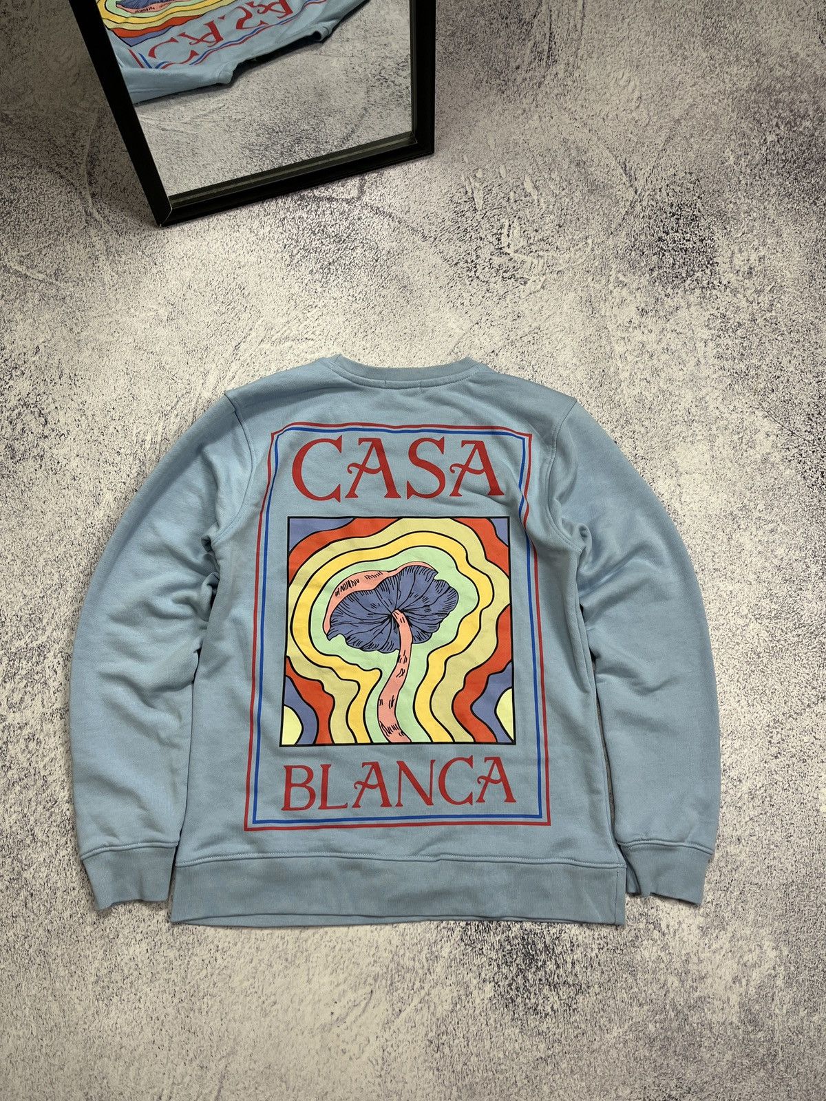 Casablanca Casablanca Big Logo Mushroom Mind Vibrations Blue Sweatshirt Size US S / EU 44-46 / 1 - 1 Thumbnail