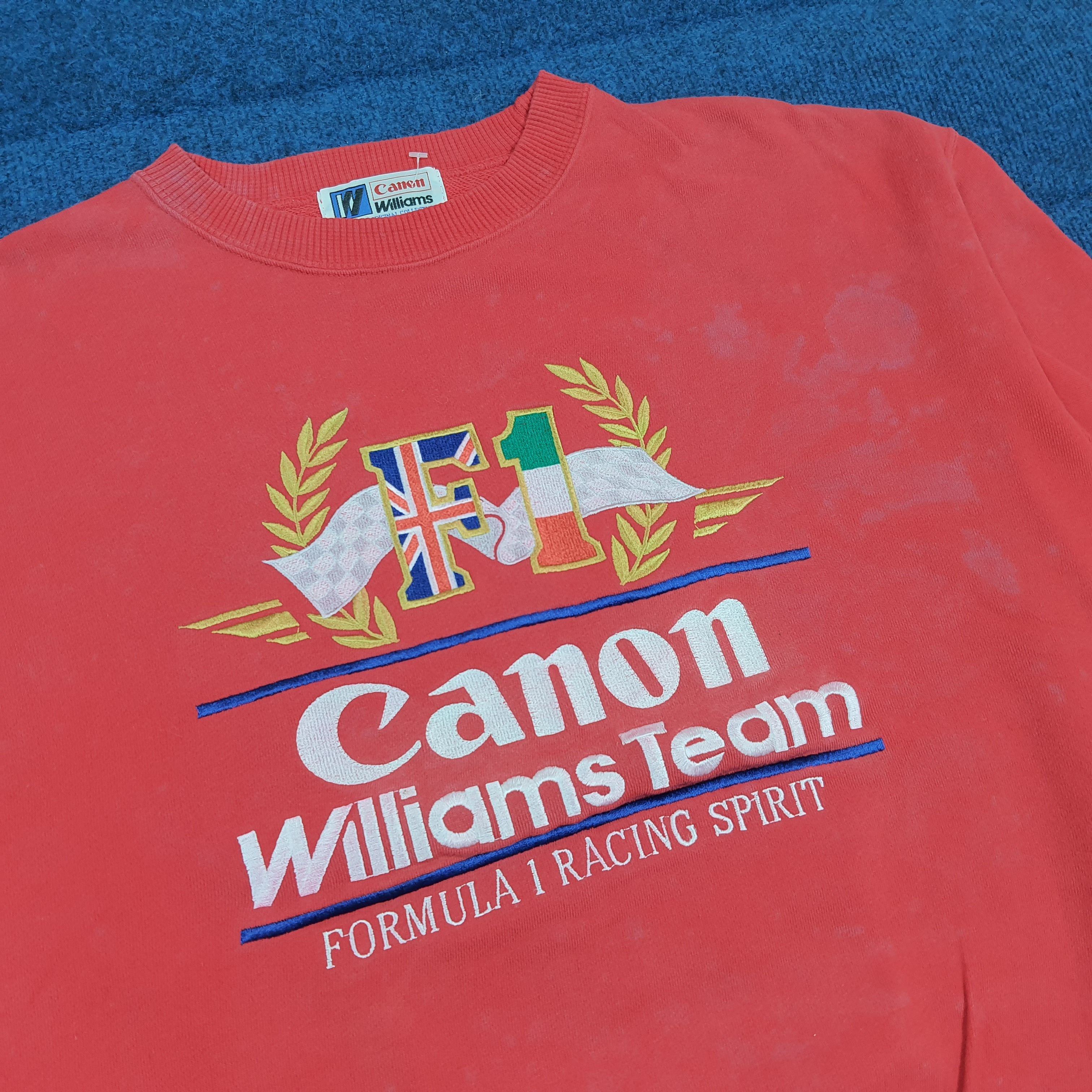 Canon Vintage Canon Williams Team F1 Racing Spirit Pullover C295N6 Size US M / EU 48-50 / 2 - 2 Thumbnail