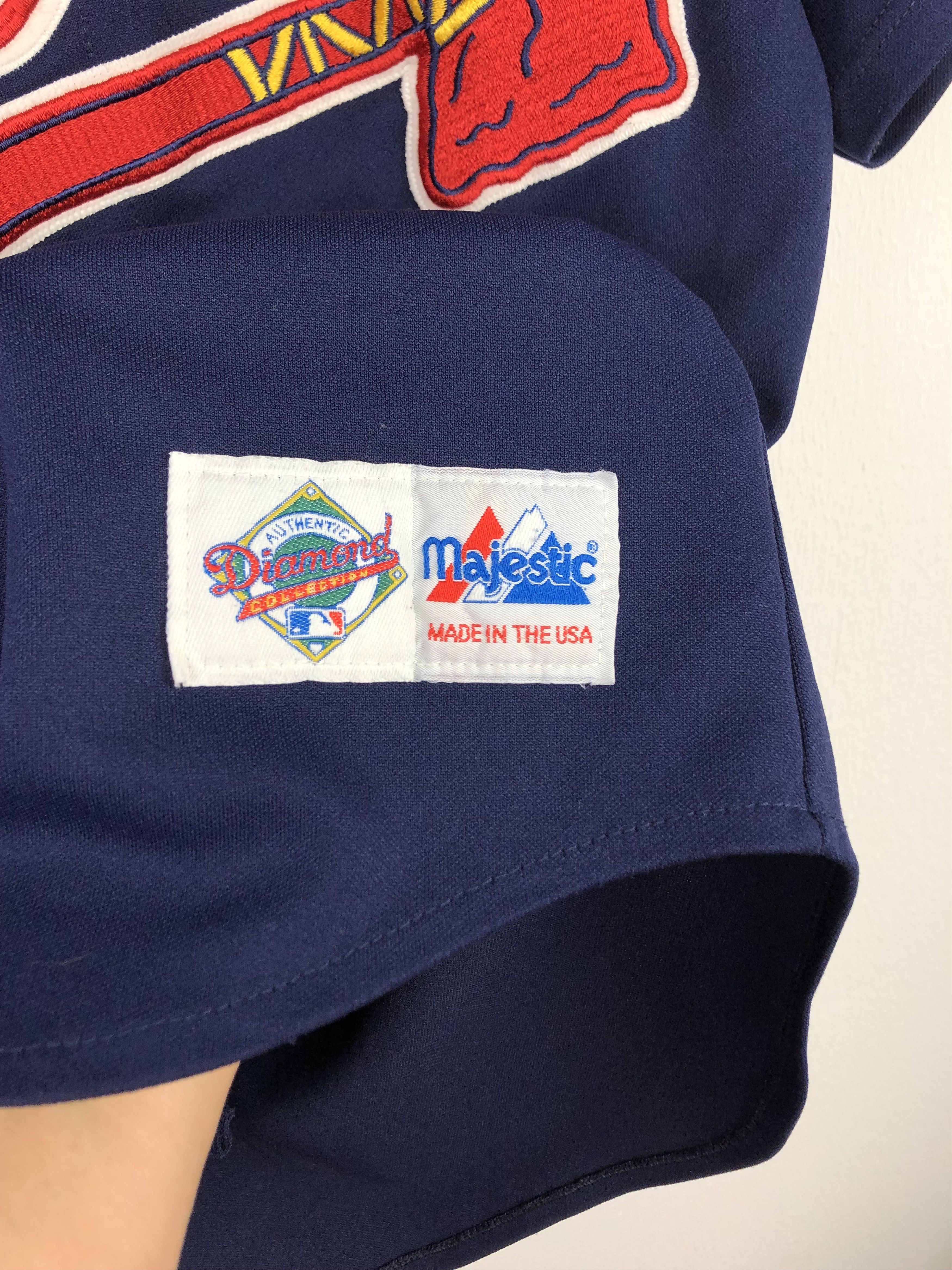 Majestic Vintage Majestic Atlanta Braves Blue Pinstripe Jersey Shirt Size US M / EU 48-50 / 2 - 6 Thumbnail