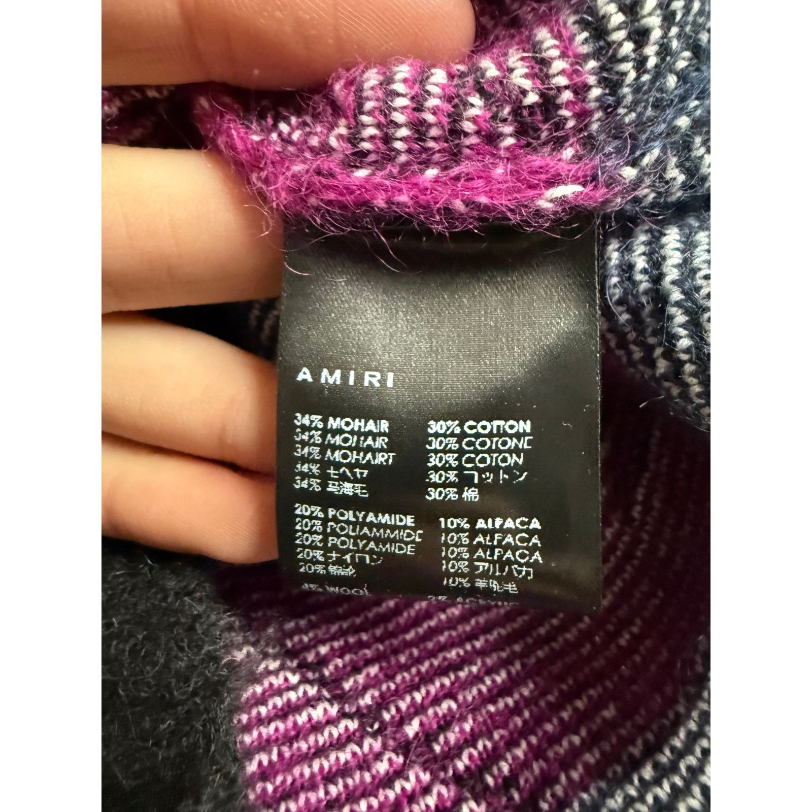 Amiri Amiri Mohair Sweater Multi Used XS Size US XS / EU 42 / 0 - 3 Thumbnail