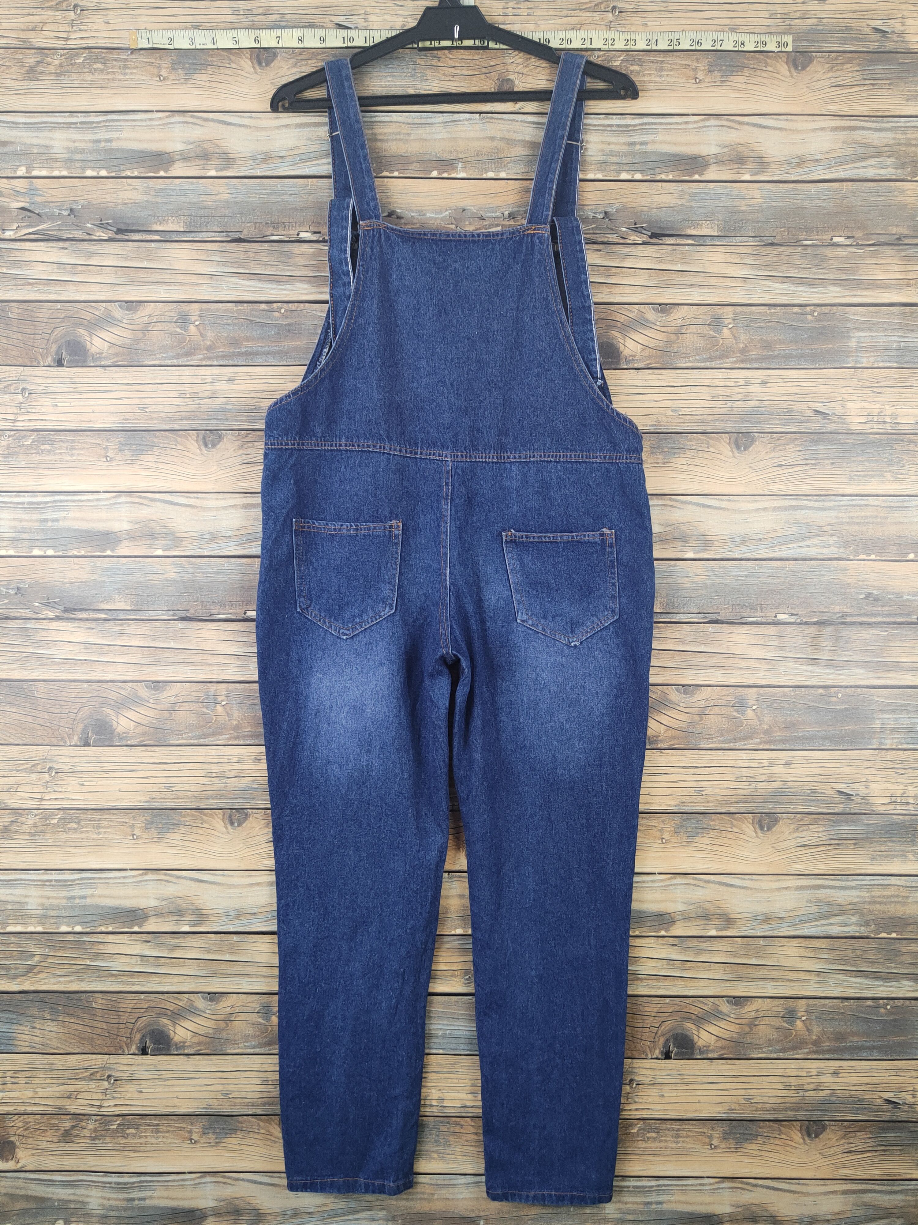 Japanese Brand × Vintage Vintage Japanese Brand Dark Blue Denim Jumpsuits Size 35" - 12 Thumbnail