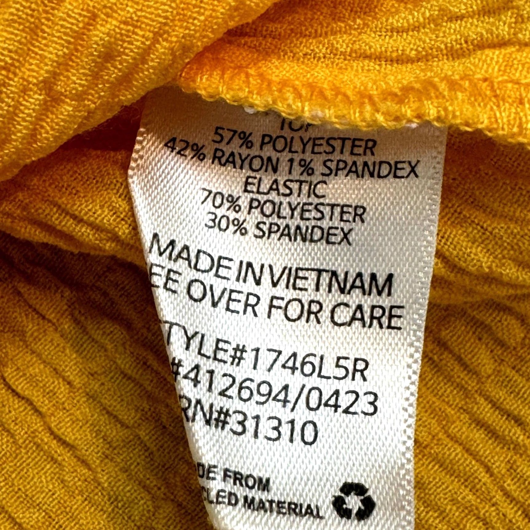 Vintage The General Good Blouse Shirt Womens S Yellow Bow-Tied Crop Top Blouse V-Neck Short Sleeve Casual Party/Cocktail Bohemian Vintage No Size S / US 4 / IT 40 - 6 Thumbnail