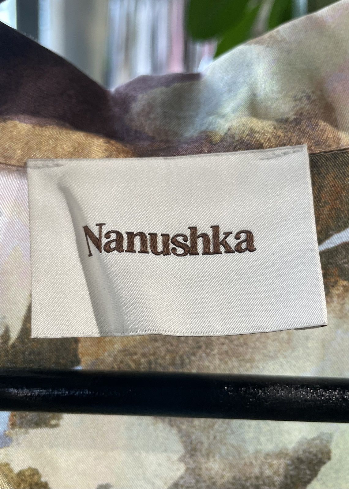 Nanushka Nanushka Bodil Twill Silk Shirt Watercolor Rare Size US XS / EU 42 / 0 - 5 Thumbnail