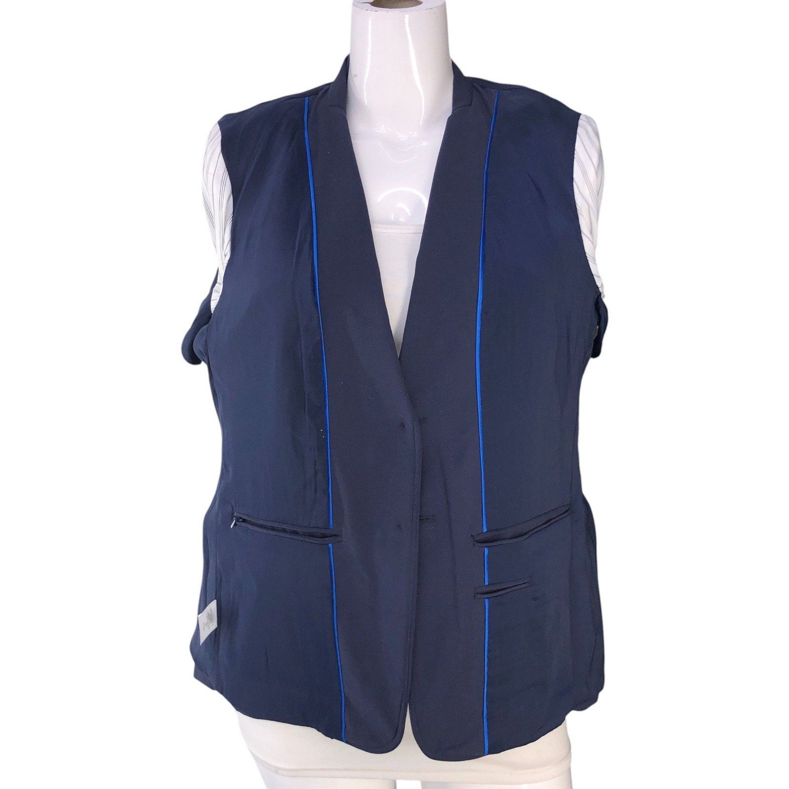 Lands' End Lands End American Airlines Blazer Womens 16 Uniform NWOT Size XXL / US 16-18 / IT 52-54 - 15 Thumbnail